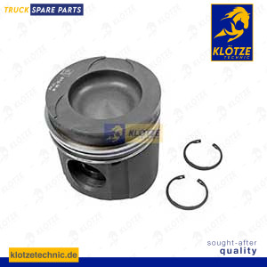 Piston complete with rings