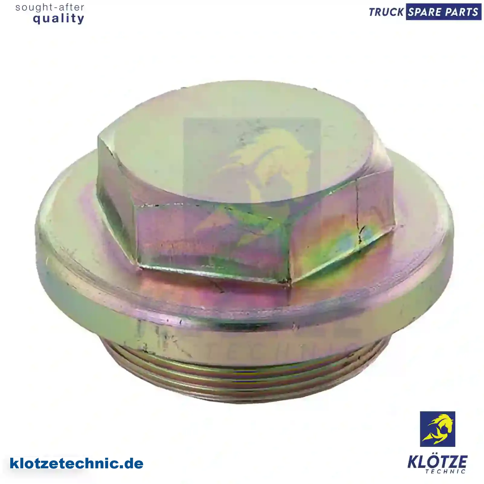 Screw Plug 0100315, 0513844, 100315, 513844, 02961285, 51903100115, 85500010069, 0001310956, 007604026102, 3219970630, 4031840056, 0100315, 0513844, 100315, 513844, 02961285, 51903100115, 85500010069, 0001310956, 007604026102, 3219970630, 4031840056 || Klötze Technic Automotive Air Brake Systems