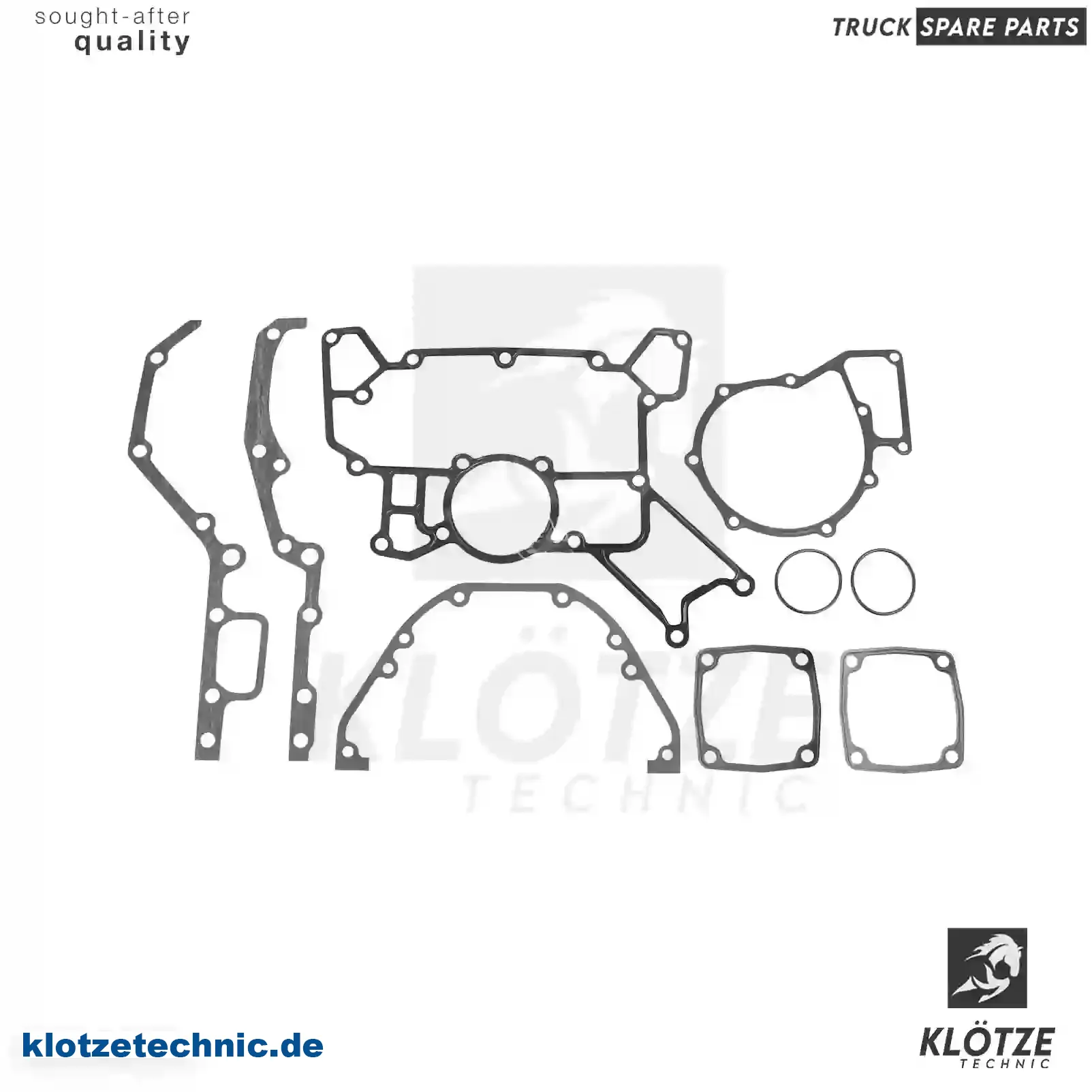Gasket Kit, Crankcase 5410100205, 5410100505, 5410101305, 5410101505, 5420100205, 5420100405, ZG01332-0008, 5410100205, 5410100505, 5410101305, 5410101505, 5420100205, 5420100405, ZG01332-0008 || Klötze Technic Automotive Air Brake Systems