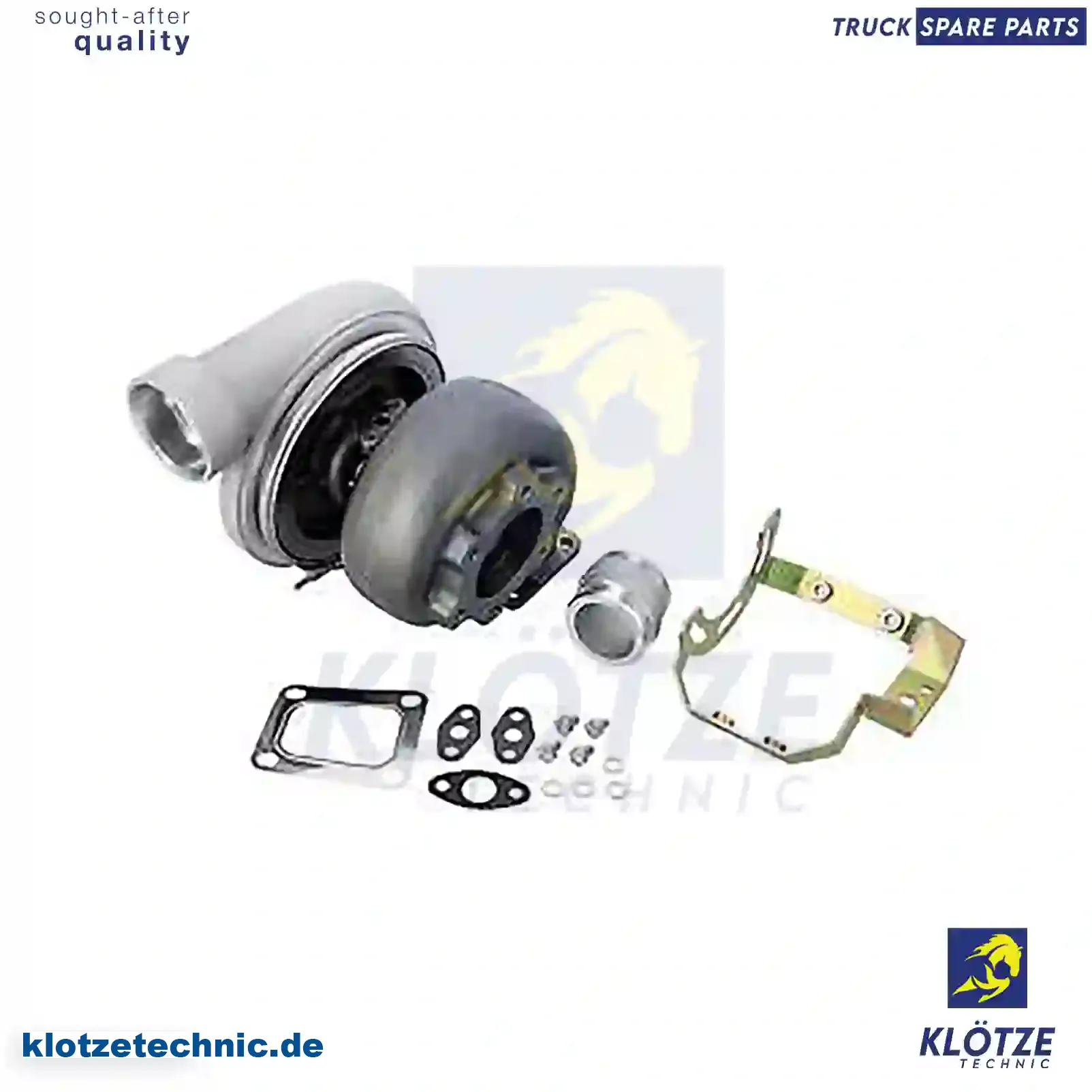 Turbocharger, With Gaskets 0050965399, 005096539980, 0050967099, 0060963599, 0060965499, 0060967099, 0060967399, 006096739980, 0080960799, 0050965399, 005096539980, 0050967099, 0060963599, 0060965499, 0060967099, 0060967399, 006096739980, 0080960799 || Klötze Technic Automotive Air Brake Systems