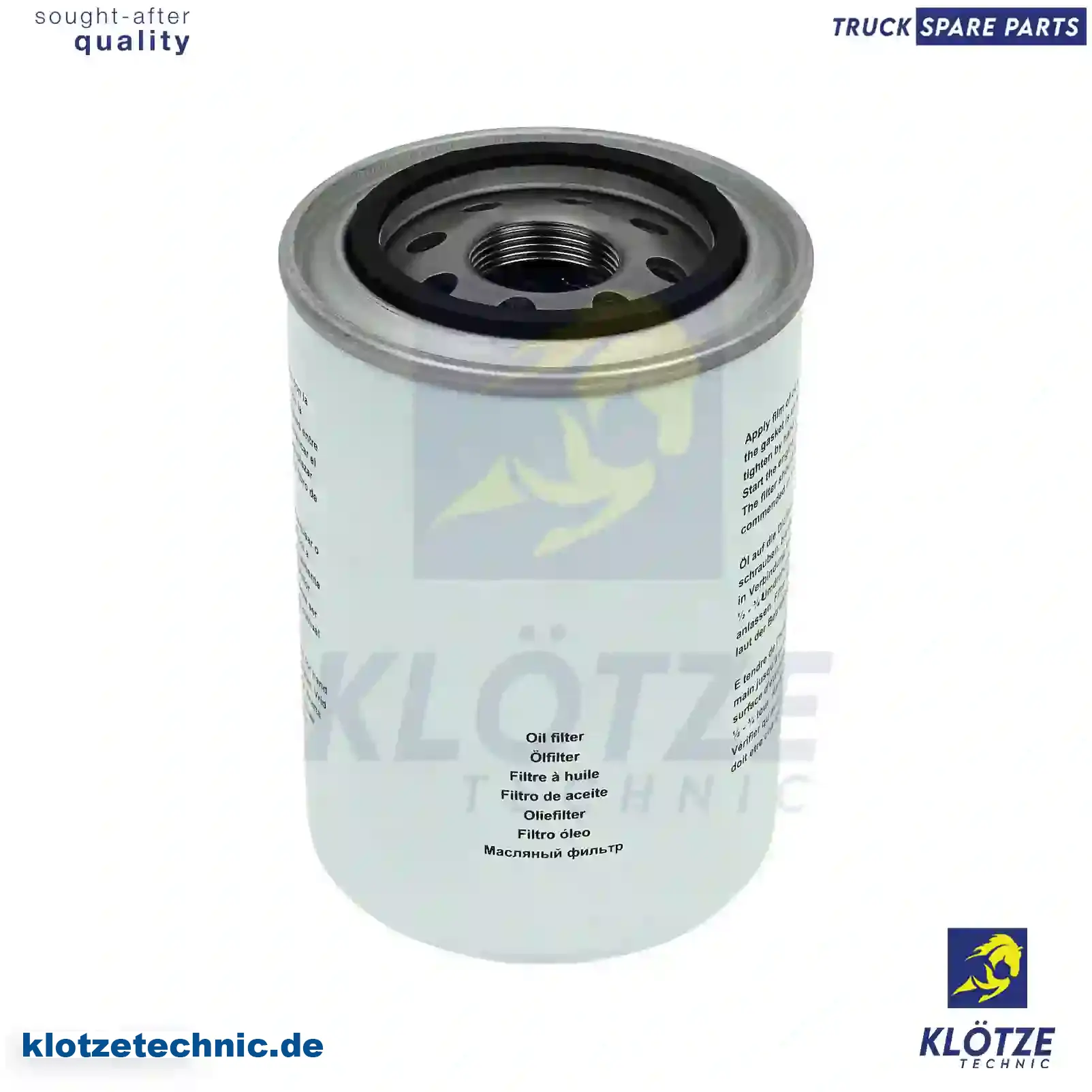 Oil Filter 14524170, 20801559, ZG01700-0008, 14524170, 20801559, ZG01700-0008 || Klötze Technic Automotive Air Brake Systems