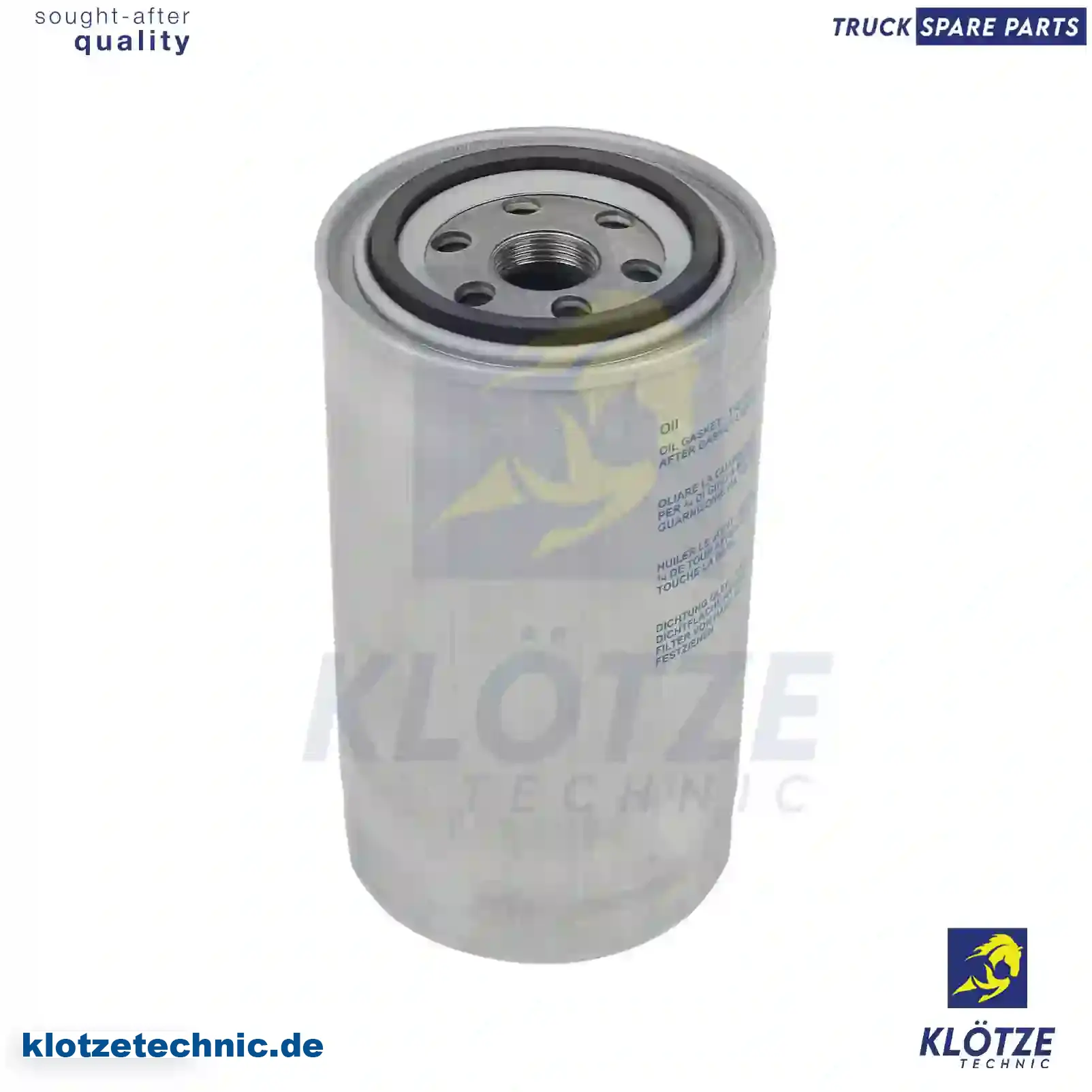 Oil Filter 02995561, 2995561, 500038752, 504083306, ZG01715-0008,, 02995561, 2995561, 500038752, 504083306, ZG01715-0008, || Klötze Technic Automotive Air Brake Systems