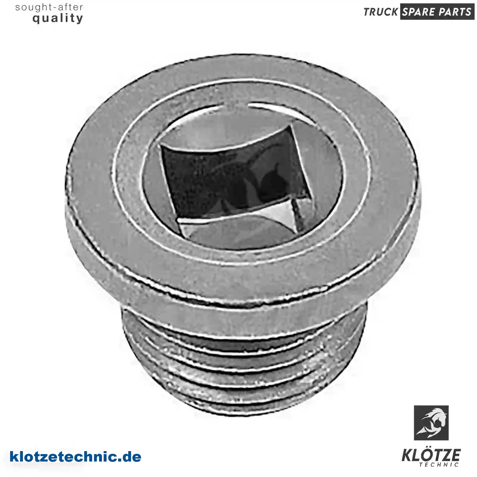 Oil Drain Plug 016393, 9110558, 93192517, 6079900023, 4402558, 4418098, 016393, 6001543033, 7703075012, 7703075210, 7703075347, 7703075348, 7903075033, 31216539, ZG01693-0008, 016393, 9110558, 93192517, 6079900023, 4402558, 4418098, 016393, 6001543033, 7703075012, 7703075210, 7703075347, 7703075348, 7903075033, 31216539, ZG01693-0008 || Klötze Technic Automotive Air Brake Systems