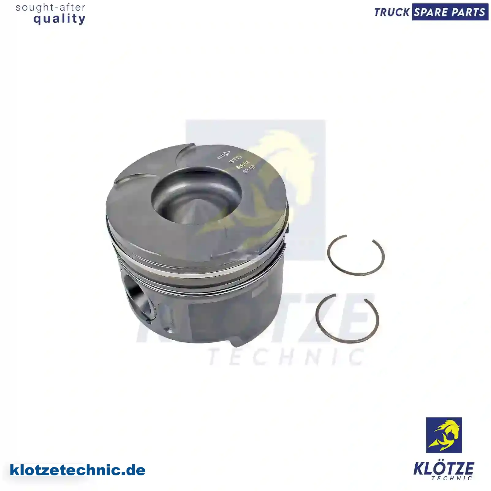 Piston, Complete With Rings 6110300317, 6110300517, 6110300717, 6110301117, 6110301217, 6110301317, 6110301417, 611030141752, 611030141754, 611030141756, 6120300417, 6130300117, 6130300217, 6110300317, 6110300517, 6110300717, 6110301117, 6110301217, 6110301317, 6110301417, 611030141752, 611030141754, 611030141756, 6120300417, 6130300117, 6130300217 || Klötze Technic Automotive Air Brake Systems