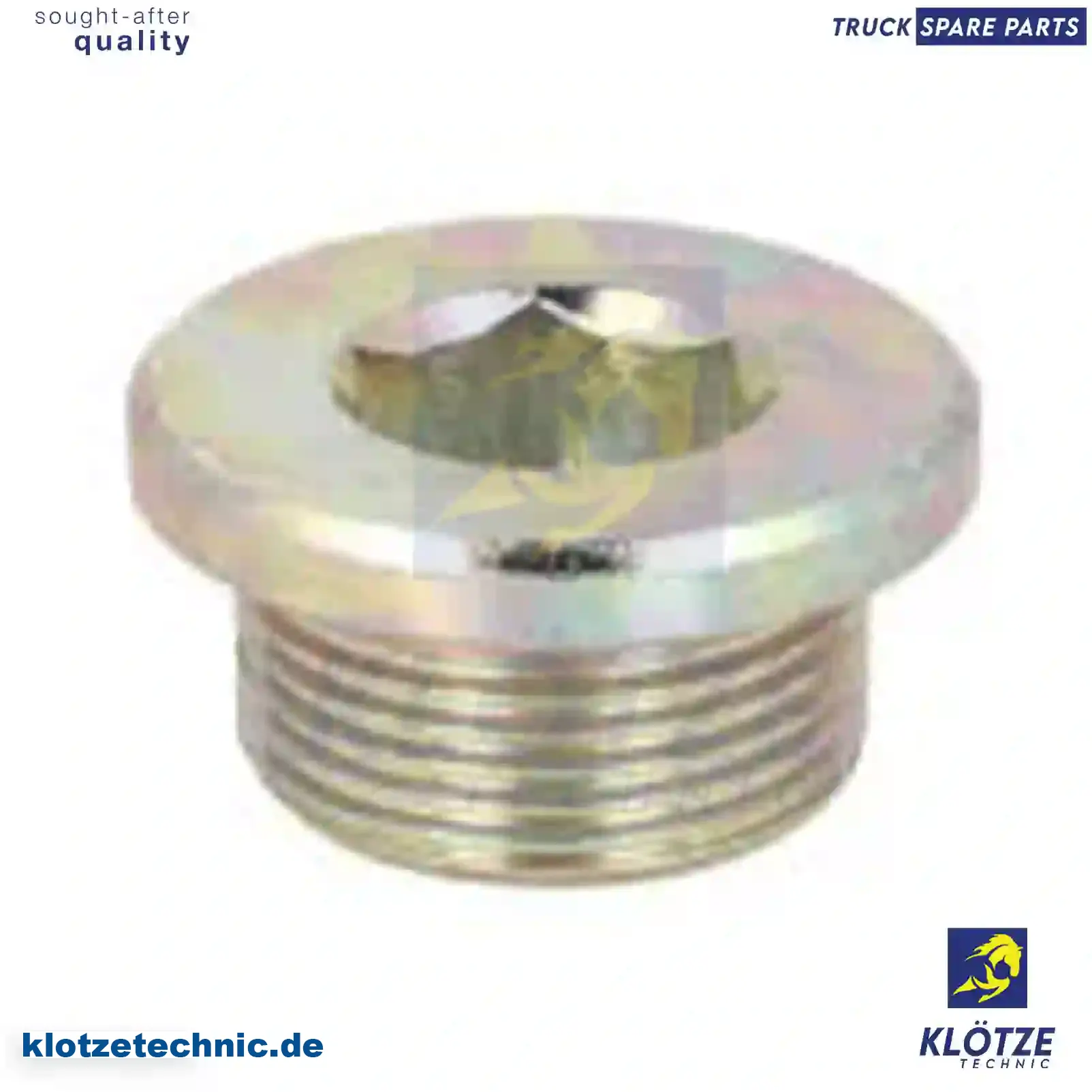 Screw Plug, Oil Sump, With Magnet 09926707, 42470206, 4039970032, 4039970230, ZG01974-0008, 09926707, 42470206, 4039970032, 4039970230, ZG01974-0008 || Klötze Technic Automotive Air Brake Systems