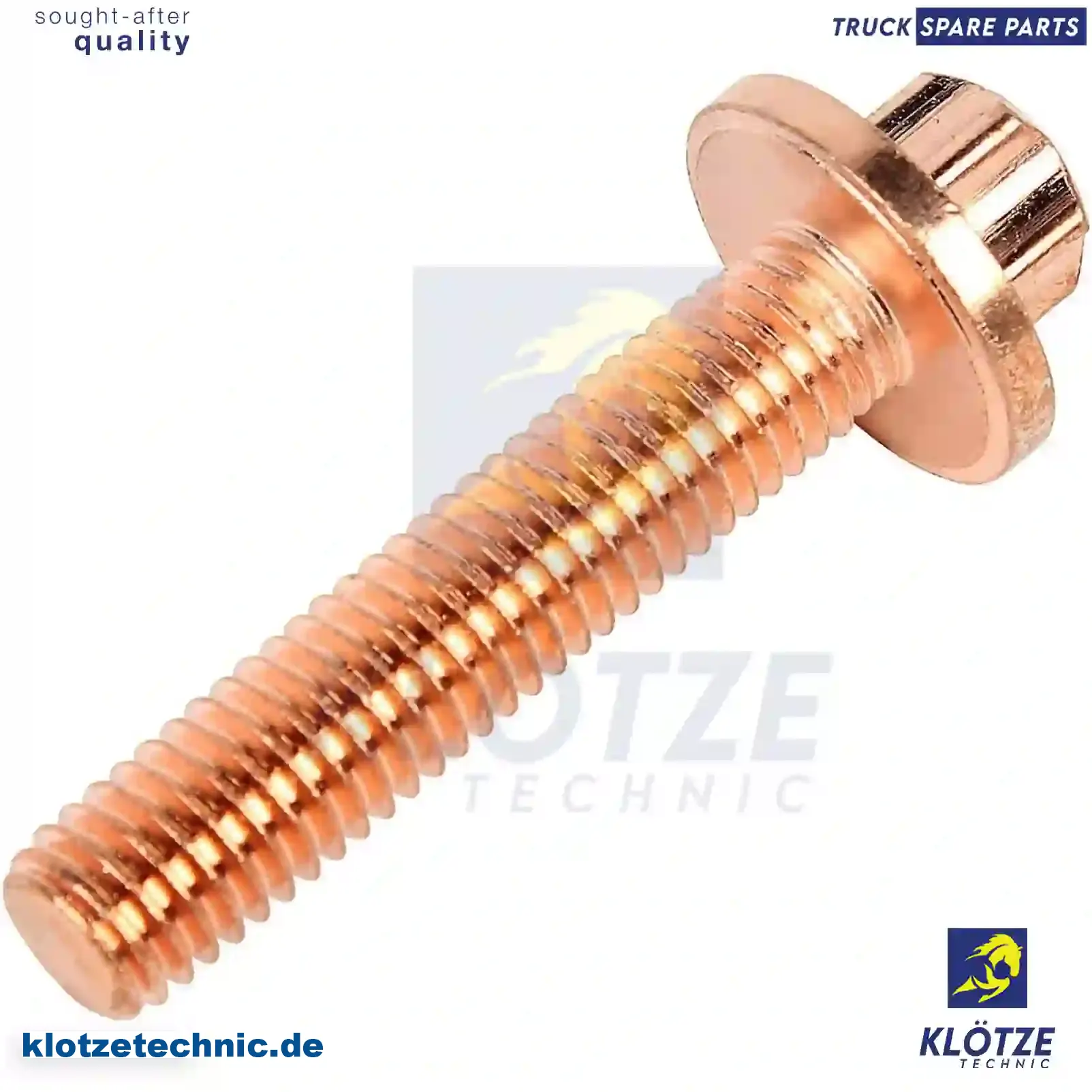 Screw, Exhaust Manifold 51900010168, 51904900029, 51904900033,, 51900010168, 51904900029, 51904900033, || Klötze Technic Automotive Air Brake Systems