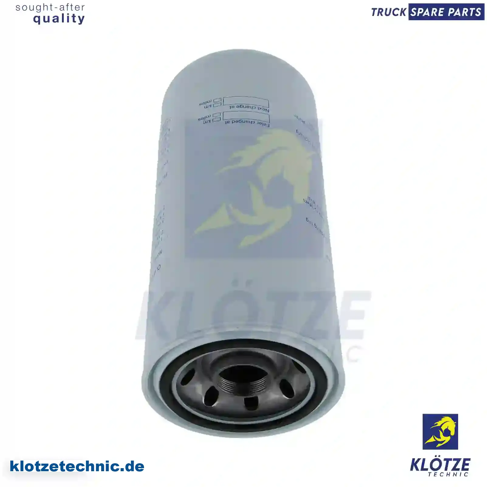 Oil Filter 0267714, 267714, 06771659116, 06771659272, 5001846644, ZG01706-0008, 0267714, 267714, 06771659116, 06771659272, 5001846644, ZG01706-0008 || Klötze Technic Automotive Air Brake Systems