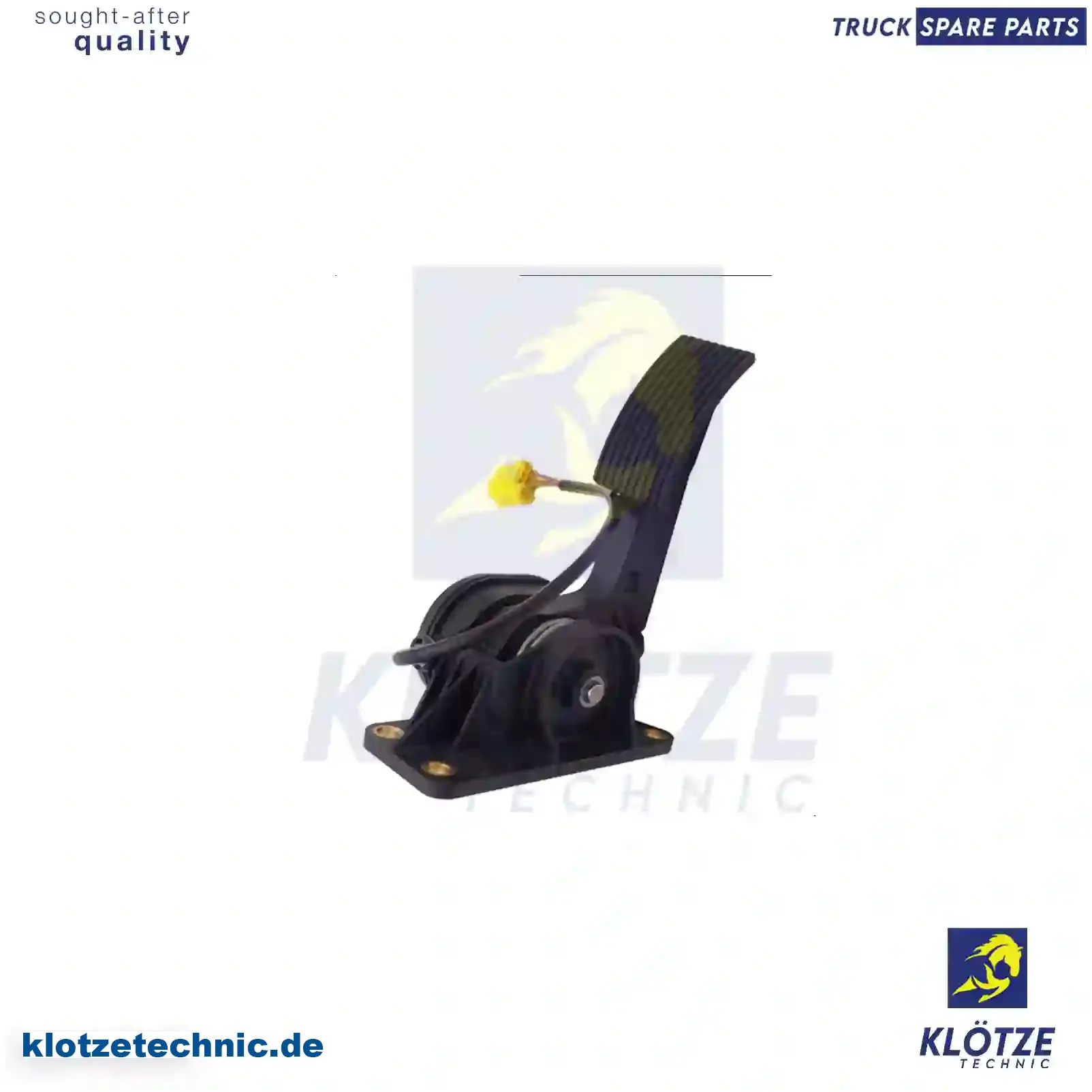 Accelerator Pedal, With Sensor 9703000004, 9703000004 || Klötze Technic Automotive Air Brake Systems