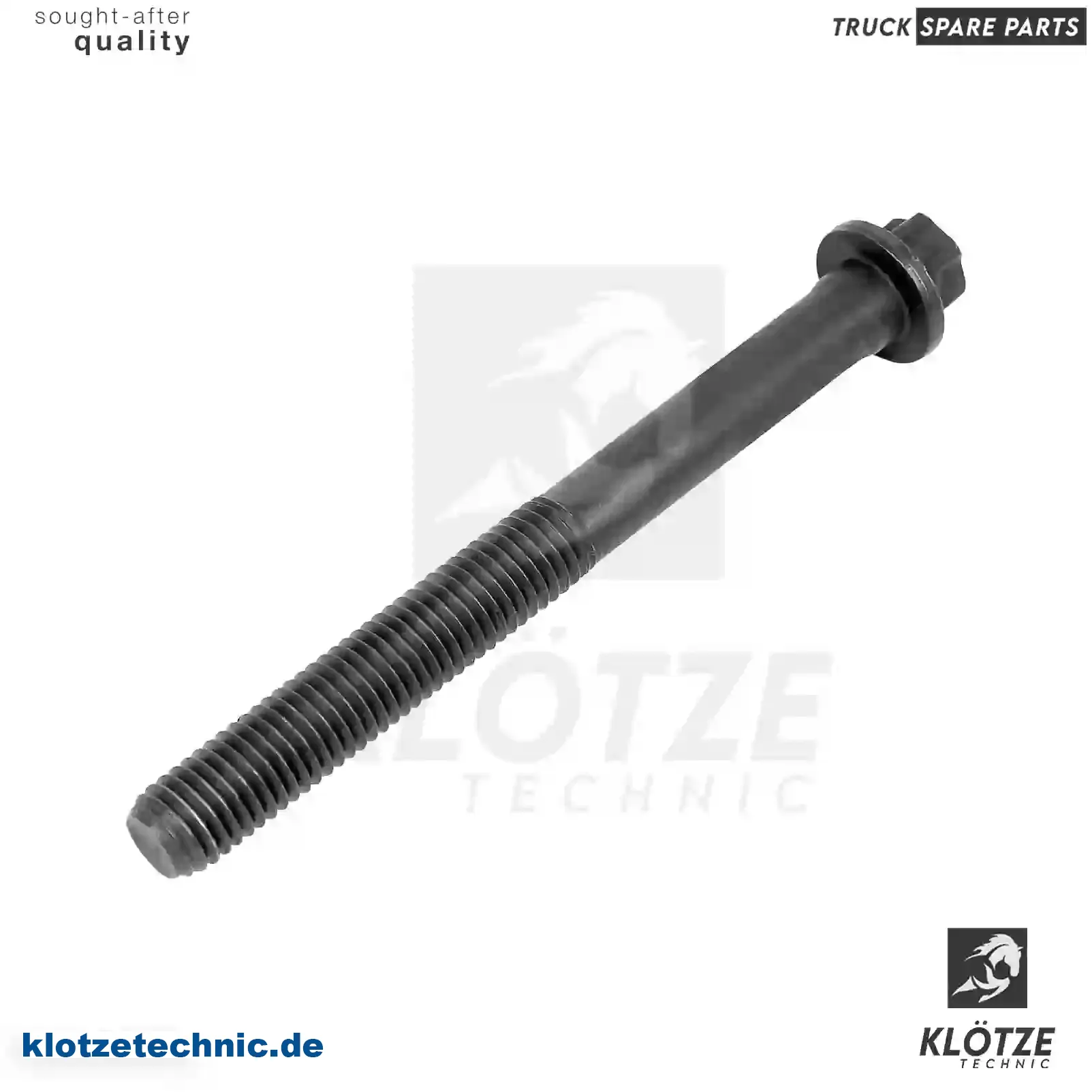 Cylinder Head Screw 51900200275, 51900200284, 51900200356, 51900200357, 51900200381, 64900200004, 51900200275, 51900200284, 51900200356, 51900200357, 51900200381, 64900200004 || Klötze Technic Automotive Air Brake Systems
