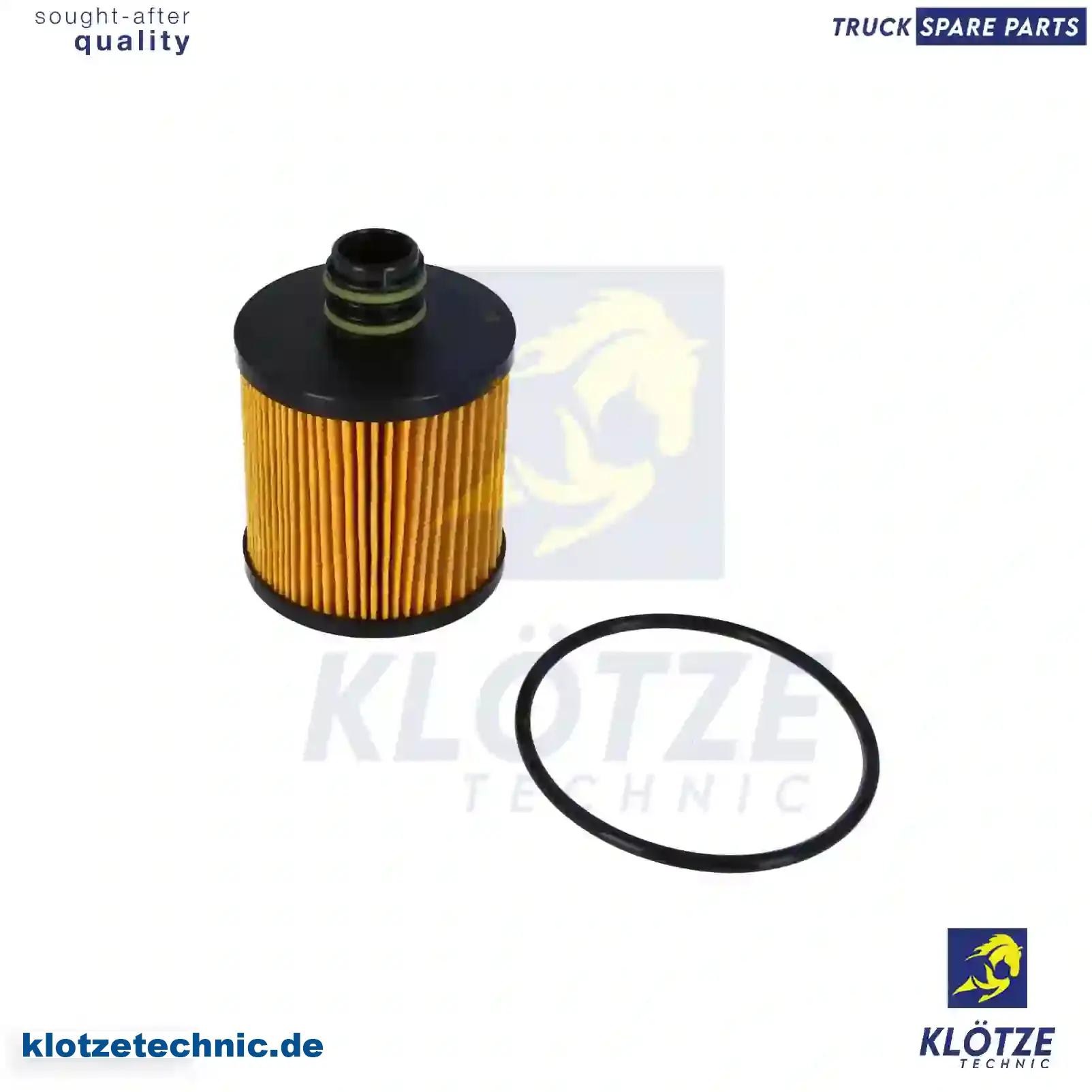 Oil filter insert, 55223416, 71754237, 71754675, 71754721, 68103969AA, 71754237, 68103969AA, 55223416, 71754237, 71754675, 71754721, 55223416, 95511489, 9551489, 55223416, 68103969AA, 71754237, 71754675, 71754237, 71754675, 71754721, 601111, 16510-62M00, 16510-62M00-000 || Klötze Technic Automotive Air Brake Systems