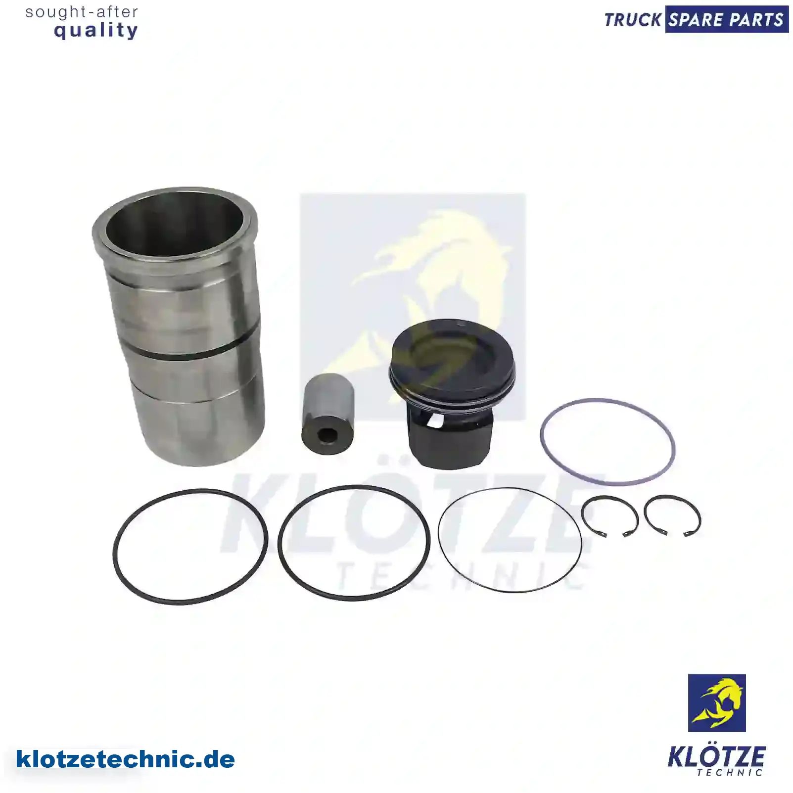 Piston with liner, monoblock steel piston, 7421209650, 20747510, 20870685, 20941597, 21209650 || Klötze Technic Automotive Air Brake Systems