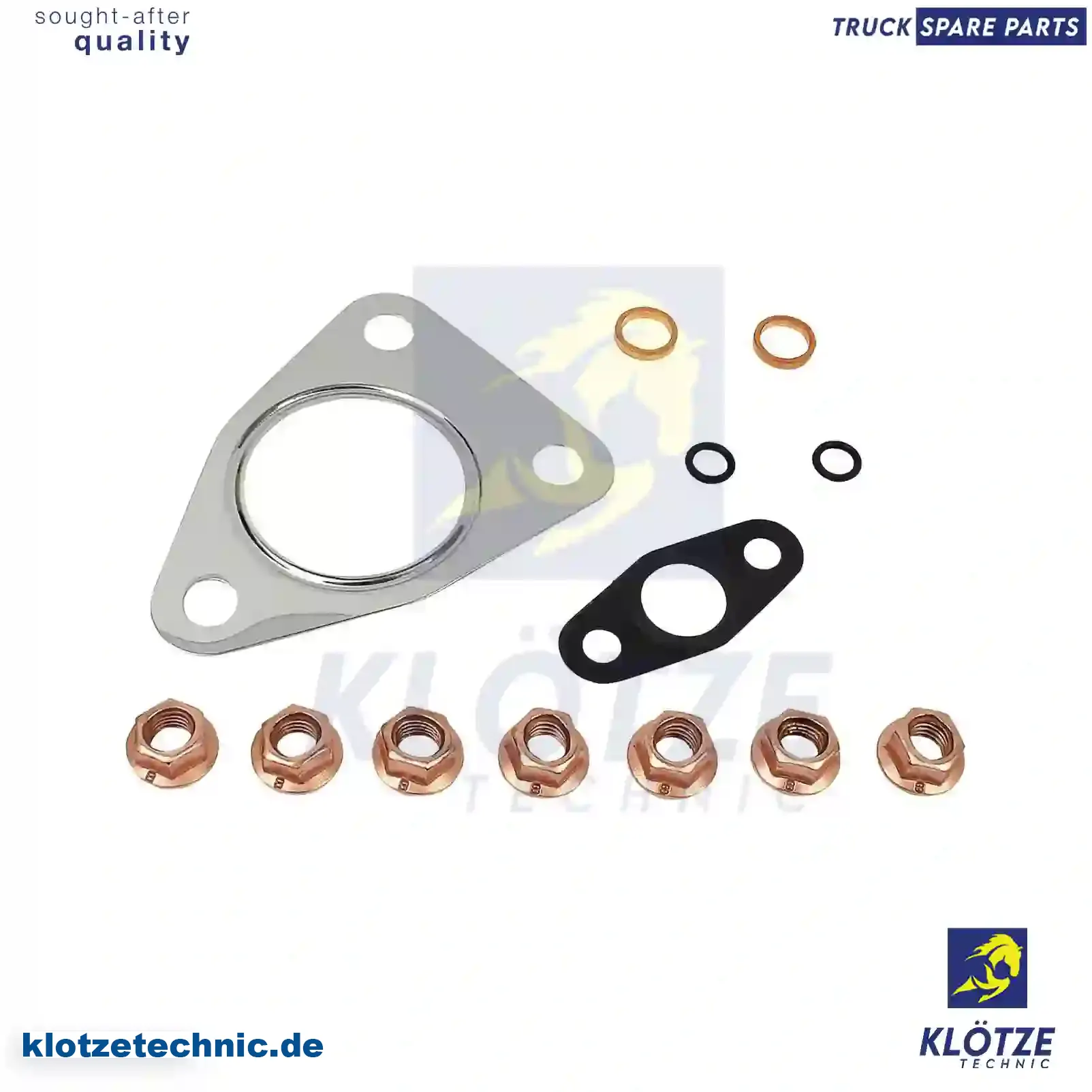 Gasket kit, turbocharger, 9112327S, 93184465S, 14411-00QADS, 4404327S, 860096S, 7701473757S, 7711134973S, 8200036999S || Klötze Technic Automotive Air Brake Systems