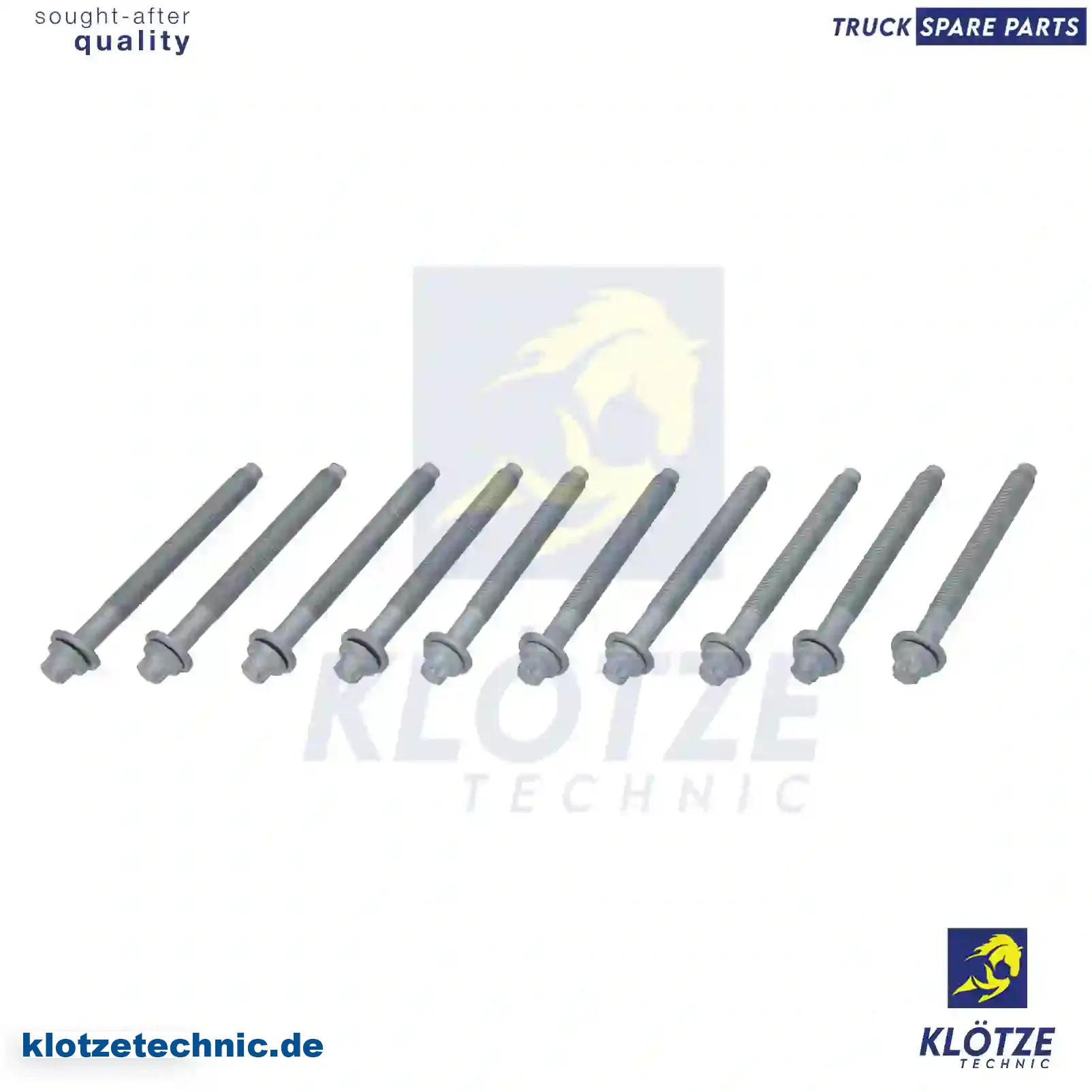 Cylinder head screw kit, 9633190080, 020465, 020497, SU001-00462 || Klötze Technic Automotive Air Brake Systems