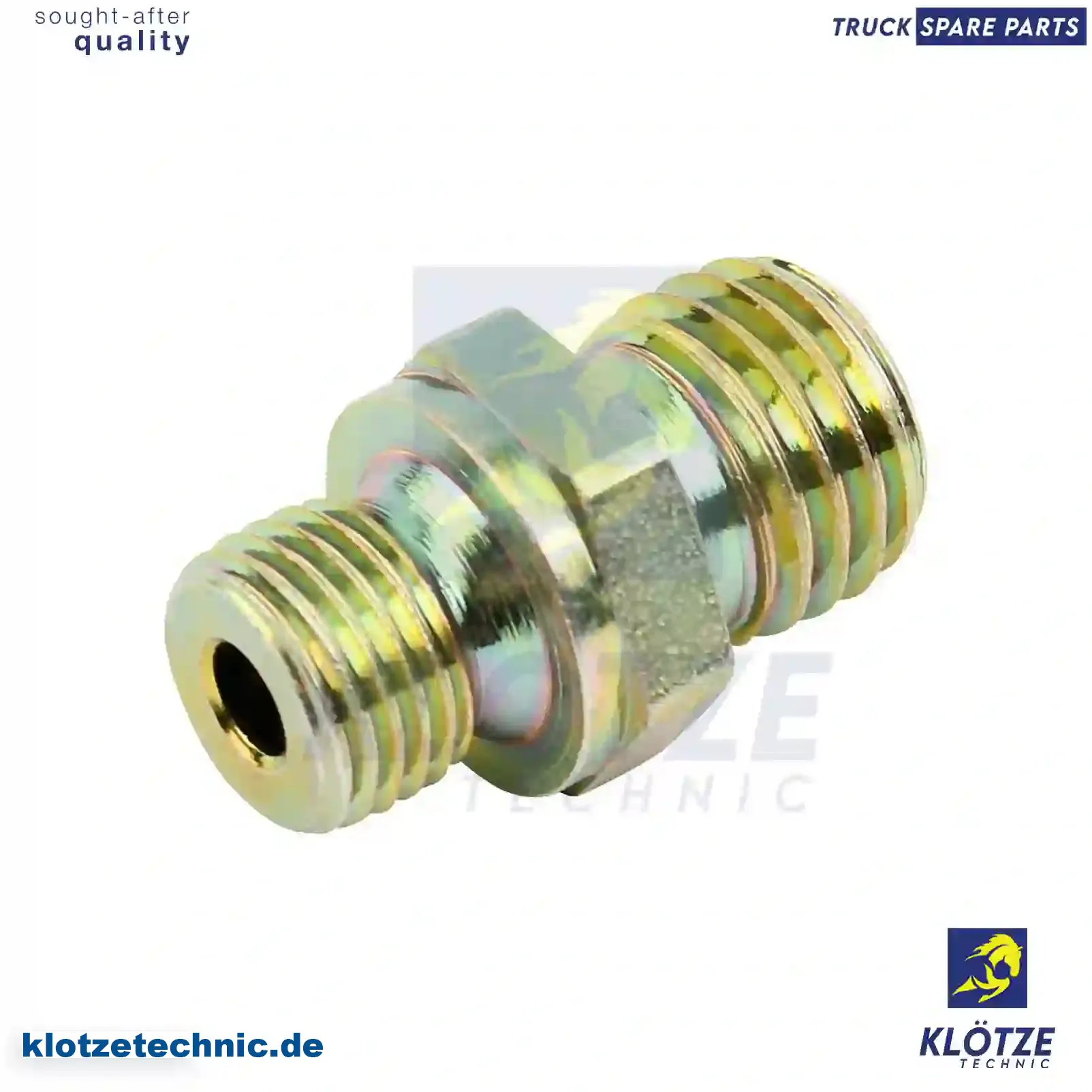 Straight union, 0009978272, 0029978472, 003901006001, 1109266, 813195, , || Klötze Technic Automotive Air Brake Systems