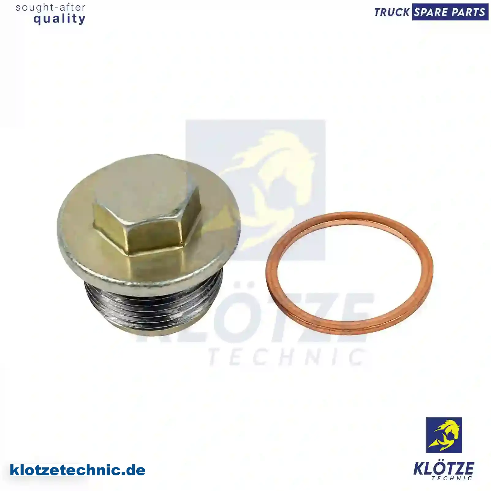 Screw plug, oil sump, with seal ring, 059103193S1, ZG01975-0008, || Klötze Technic Automotive Air Brake Systems