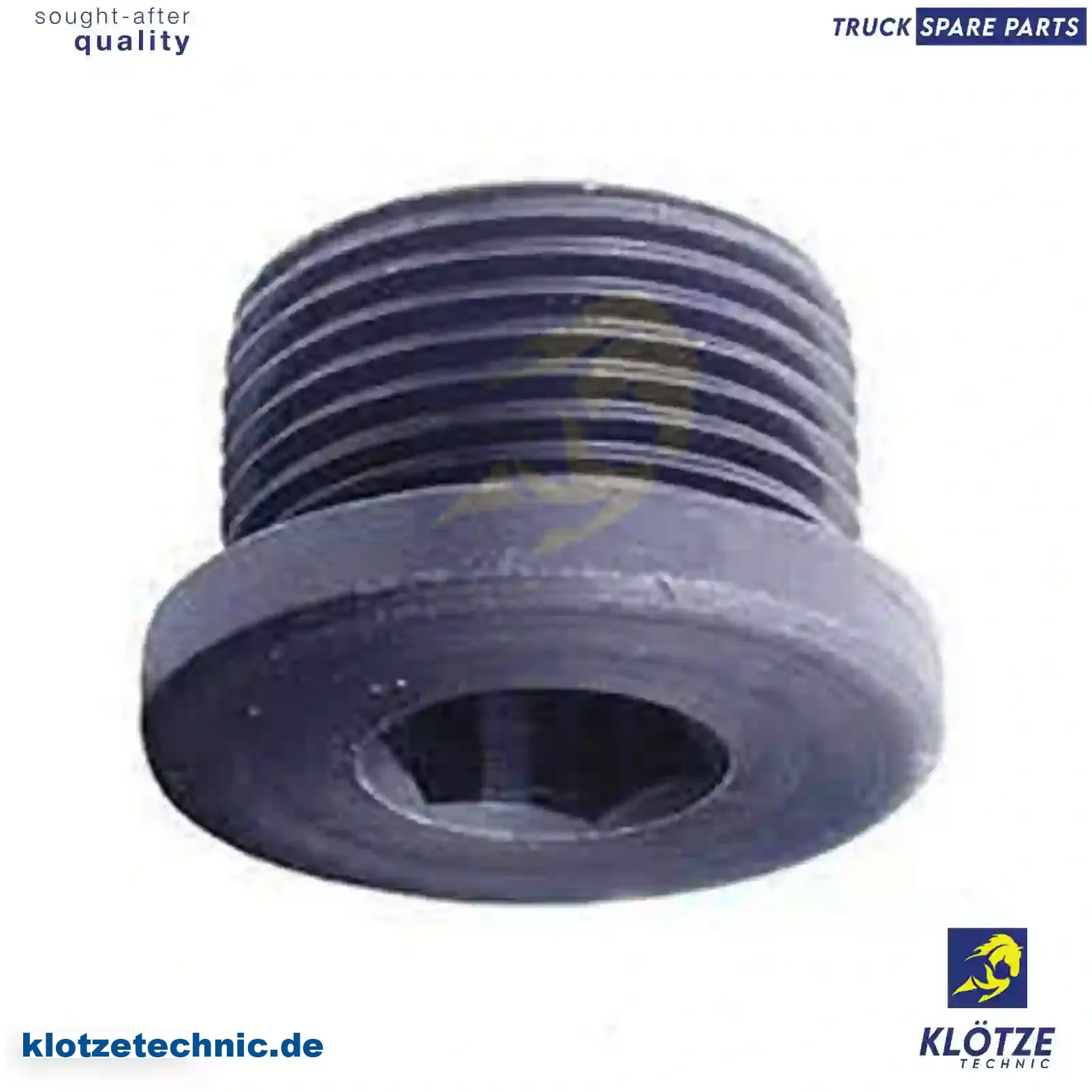 Screw plug, 06080420207, 06080420307, 06080420607, 81903100264, 88880090007, 000908022000, 000908022001, 000908022011, 2V5423376, ZG01971-0008 || Klötze Technic Automotive Air Brake Systems
