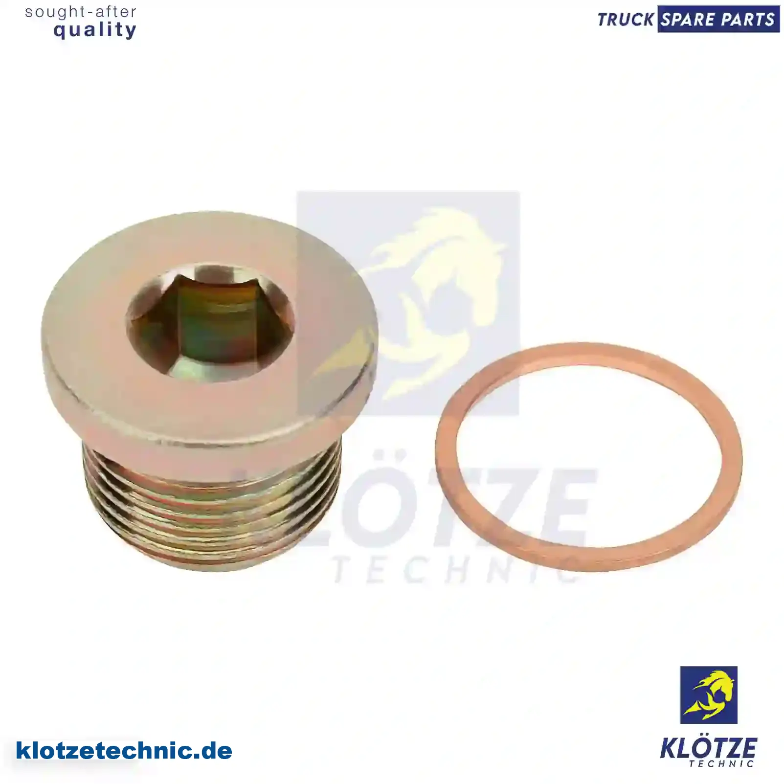 Screw plug, with seal ring, 000908020001S || Klötze Technic Automotive Air Brake Systems