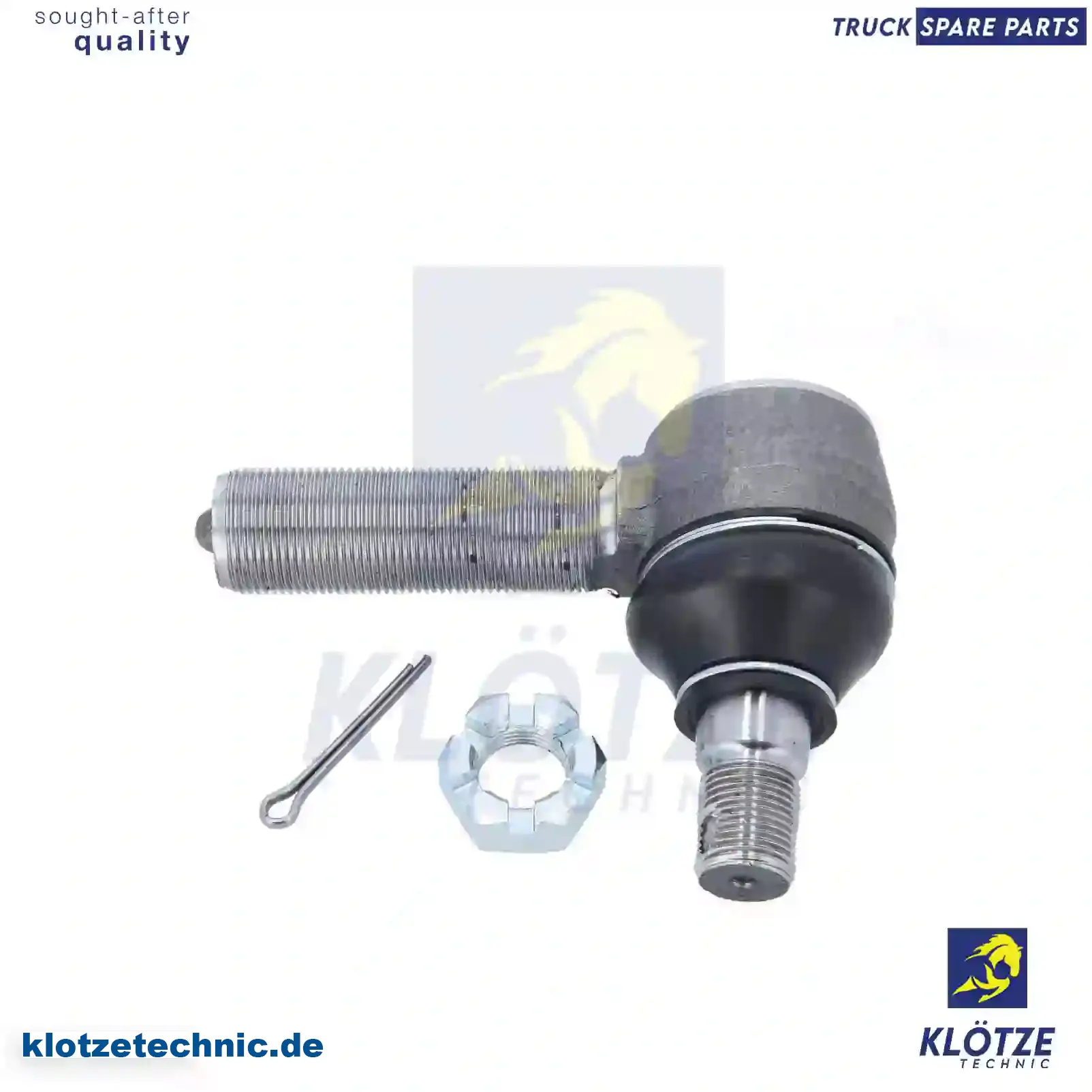 Ball joint, right hand thread, 3221931R91, 02311220, 08558527, 42487165, 8558527, AL38645, 0003301235, 0003307535, 0003309735, 0003309935, 0003383429, 0003383529, 0023301335, 6313300535, X5424102, 120324001, 1696919, 85125134, ZG40370-0008 || Klötze Technic Automotive Air Brake Systems
