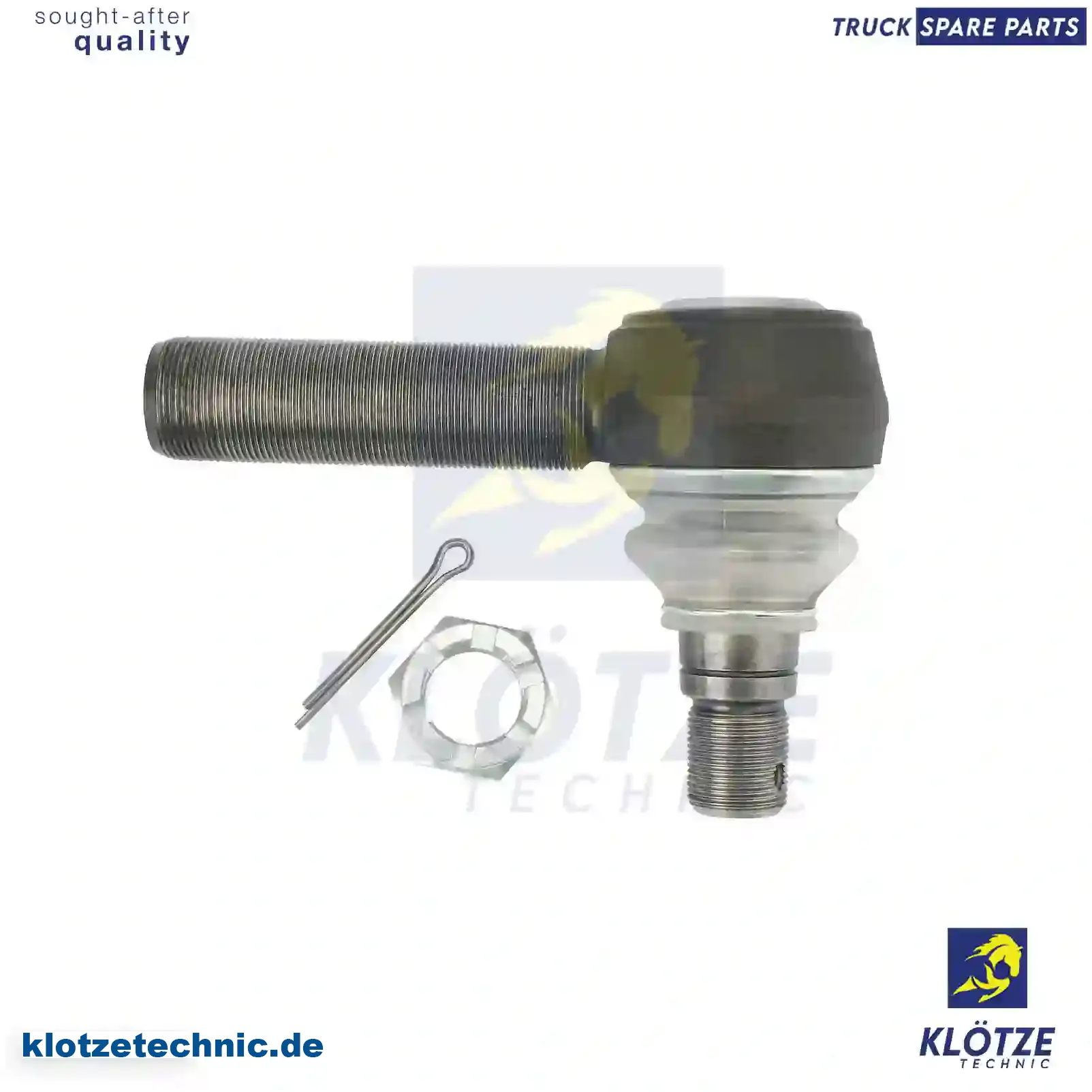 Ball joint, right hand thread, 1685552, 42538384, 81953016286, 6293380010, 7420937674, 1358793, 1488890, 1534756, 2115316, 2244706, 20937674, ZG40381-0008 || Klötze Technic Automotive Air Brake Systems