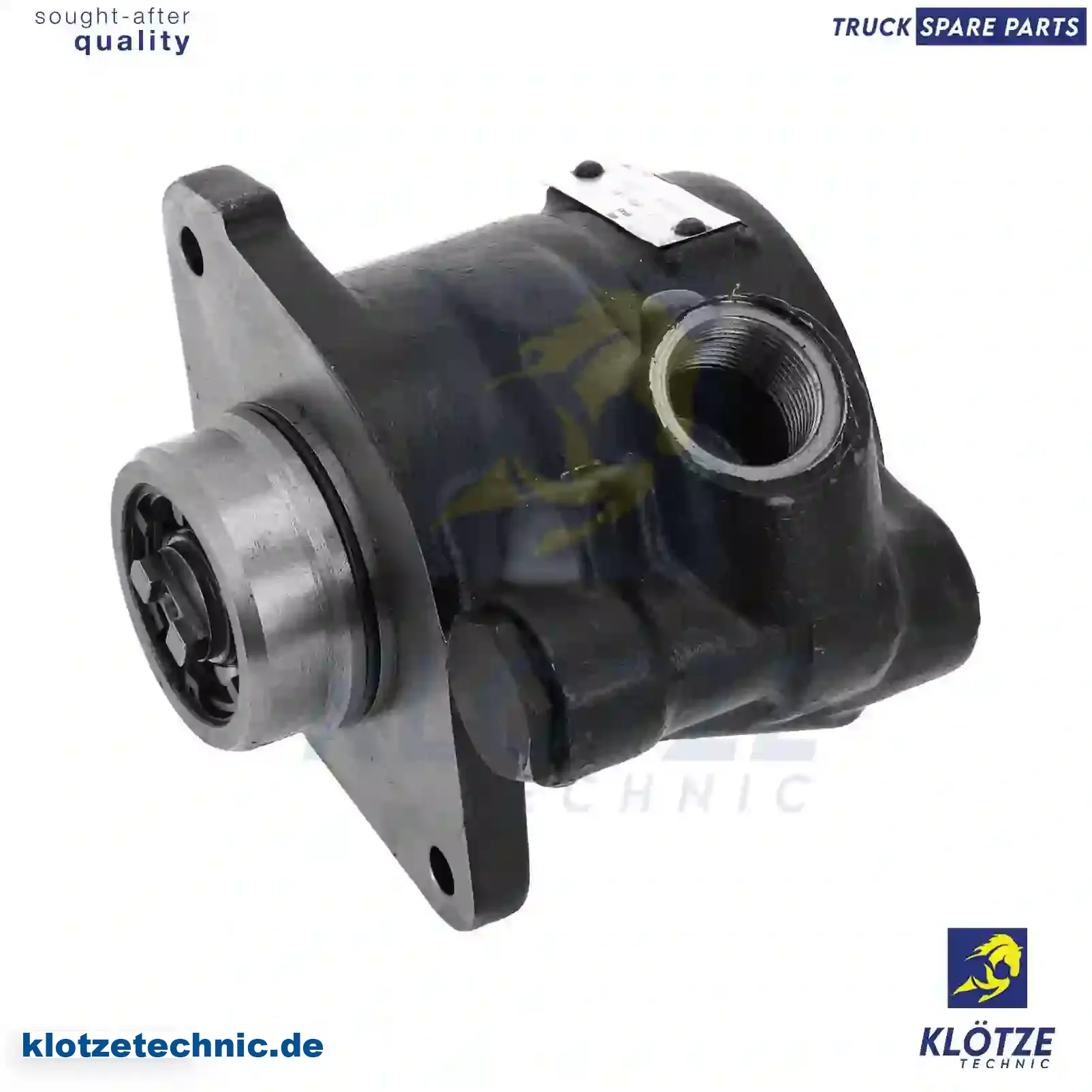Servo pump, right turn, 81471016107, 81471016109, 81471019109 || Klötze Technic Automotive Air Brake Systems
