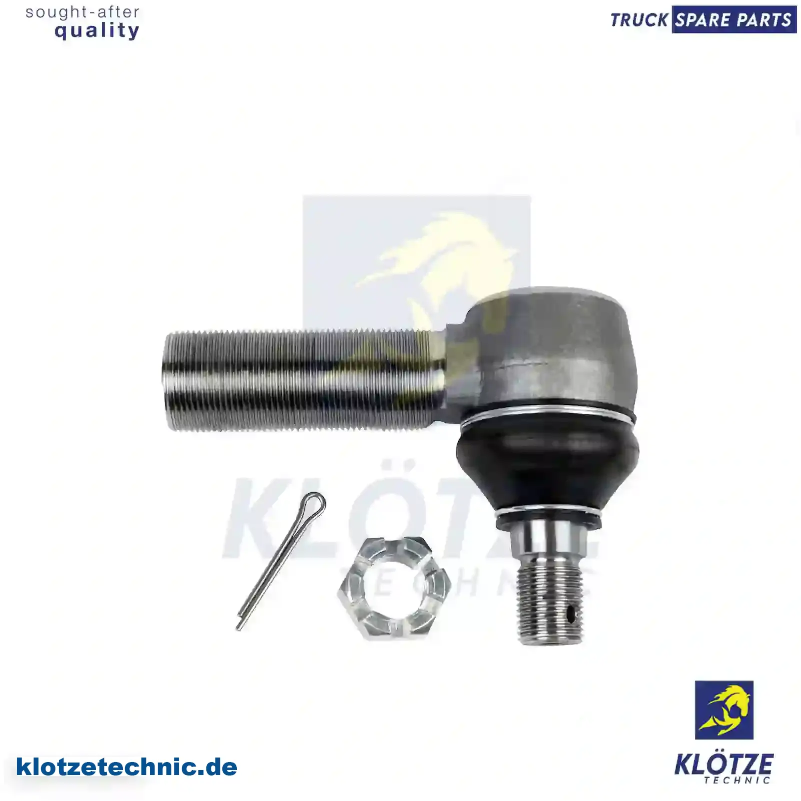 Ball joint, right hand thread, 0100197, 0110197, 0607451, 0607453, 100197, 110197, 1228114, 1326864, 1373135, 607451, 607453, ACU9242, 387025960151, 004833825, 02966321, 02966635, 04833825, 04833825, 08193645, 08558533, 08582322, 2966321, 2966635, 42484886, 4833825, 4833825, 8193645, 8558533, 8582322, 81400004051, 81953016060, 81953016135, 81953016140, 81953016249, 81953016298, 81953016316, 81953016328, 81953016358, 0003301435, 0003301535, 0003307135, 0003309335, 0003309535, 0003382129, 0003383629, 0023301135, 3443307135, 120325701, 0003406242, 5000823987, 5001825687, 1517440, 1517444, 1698191, ZG40390-0008 || Klötze Technic Automotive Air Brake Systems