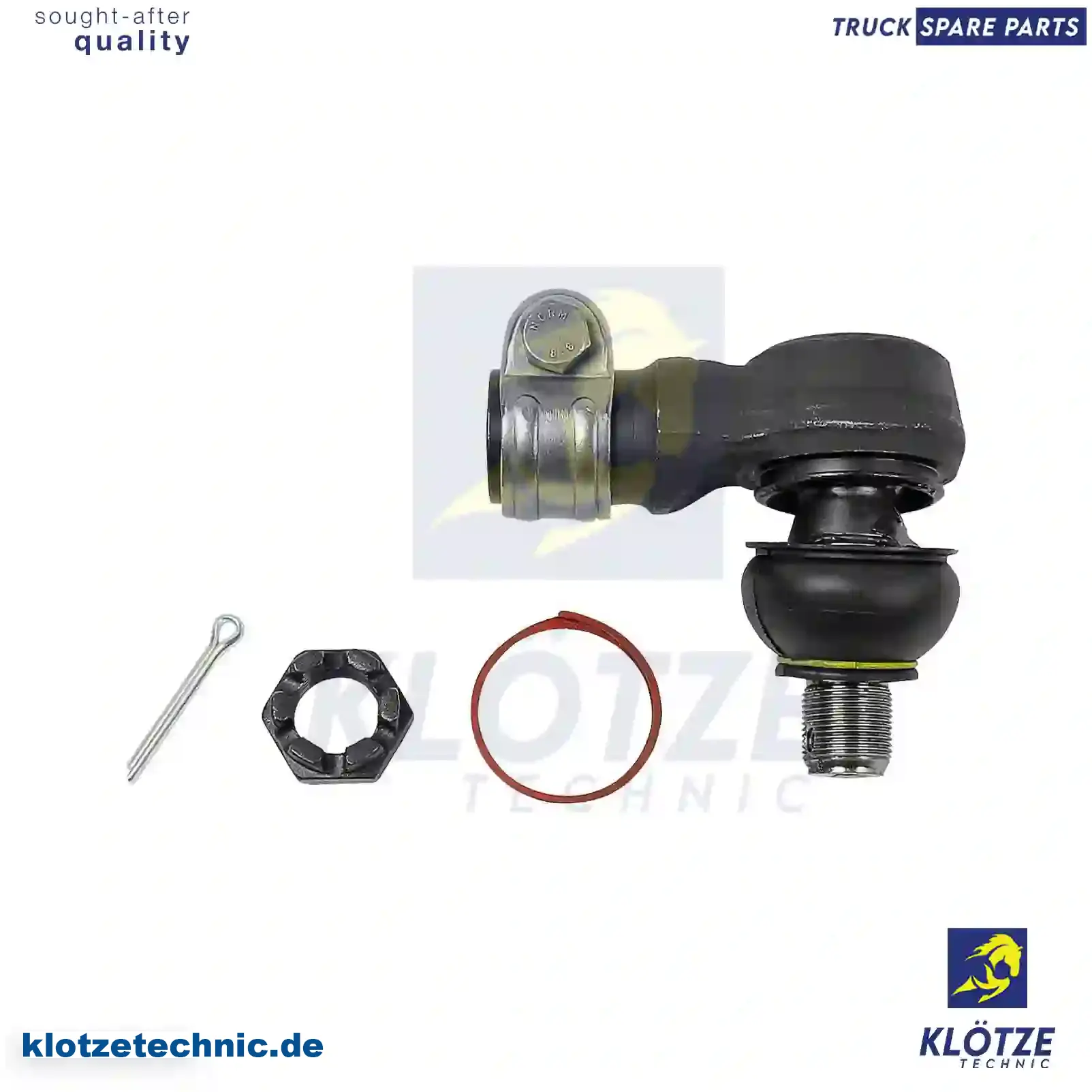 Ball joint, right hand thread, 00157020, 0817824, 1622238, 287351, 817824, 09281792, 1124019, 1124113, 8408188, 8475969, 99707030430, 09281792, 00553498, 0553498, 2997179M10004600650, 09281792, 9281792, 2320012000, 00553498, 7250510, 725051008, 81953010011, 81953010036, 82953010001, 82953010011, 120164610, 82953010001, 1622238, 5000792132, 5810116916, 7485114029, 1605300062, 24475440, 01012110003, 10911103, 4780572, 6631830, ZG40404-0008 || Klötze Technic Automotive Air Brake Systems