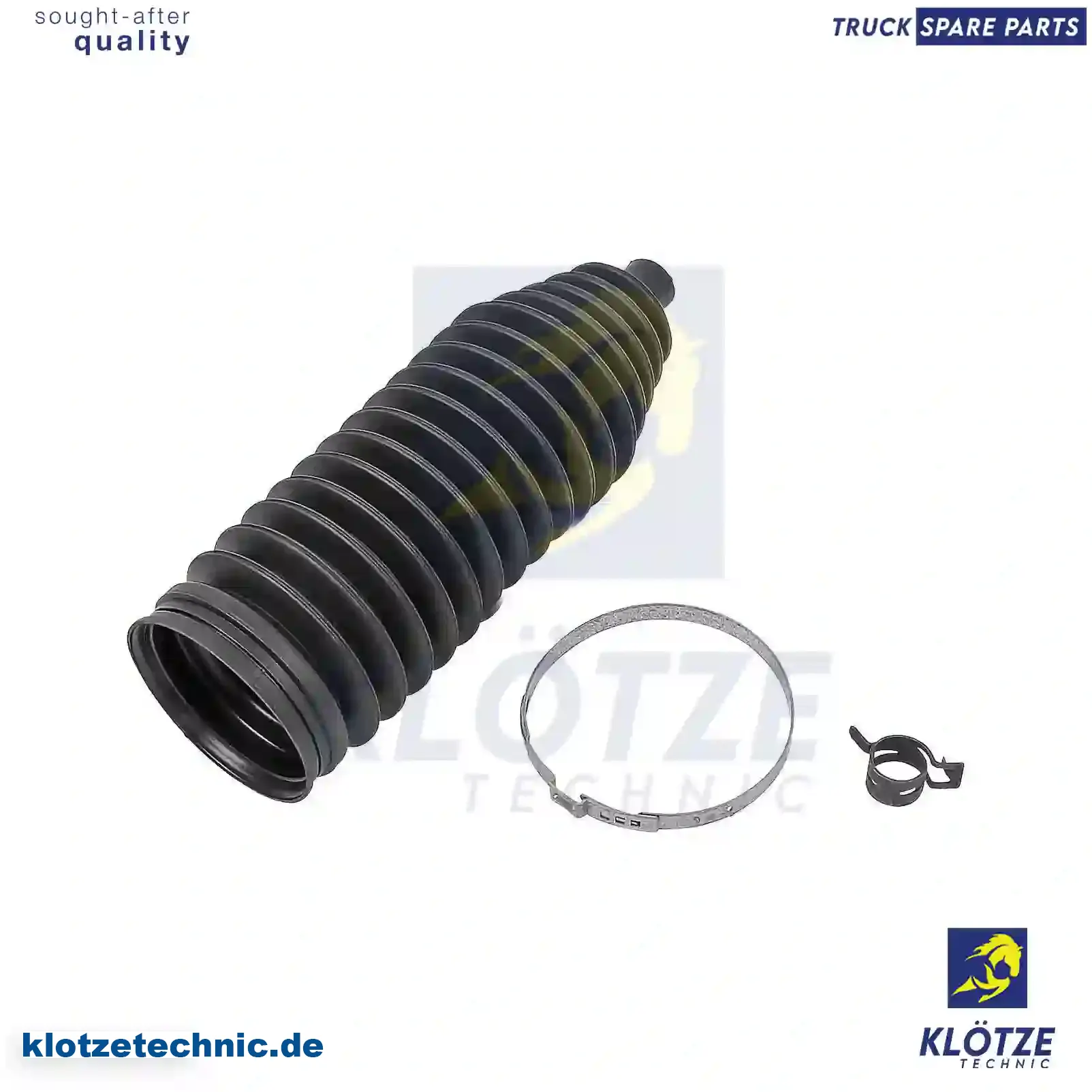 Bellow, steering gear, 42534913, 9014605500, 9014620096, 9014620296, 9014620396, 2D0422613, 2D0422831, 2D0422875, 2D0498831, ZG40417-0008 || Klötze Technic Automotive Air Brake Systems