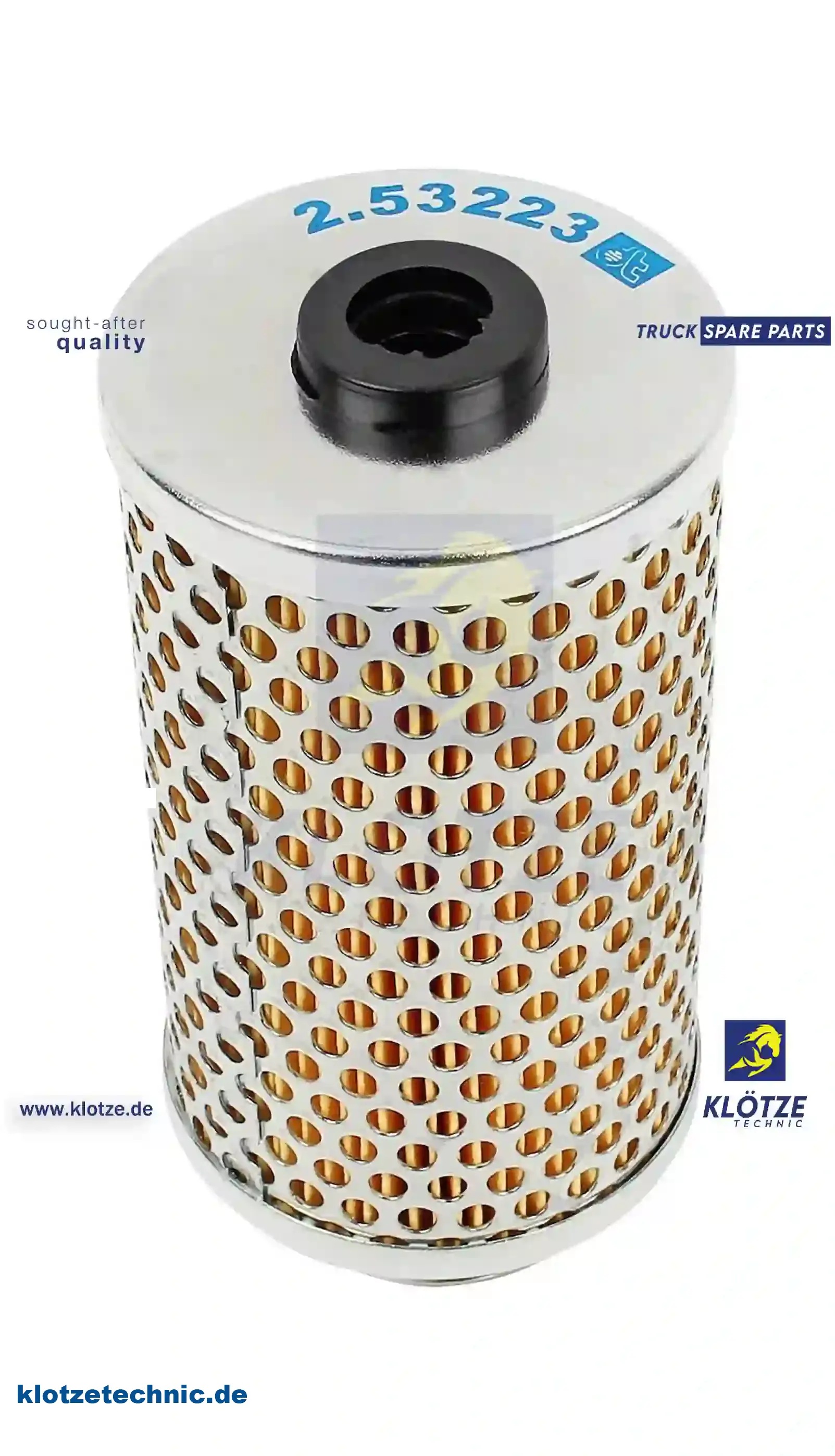 Oil filter insert, 0832934, 832934, 01907641, 1907641, 1503662, 1585618, ZG03047-0008 || Klötze Technic Automotive Air Brake Systems