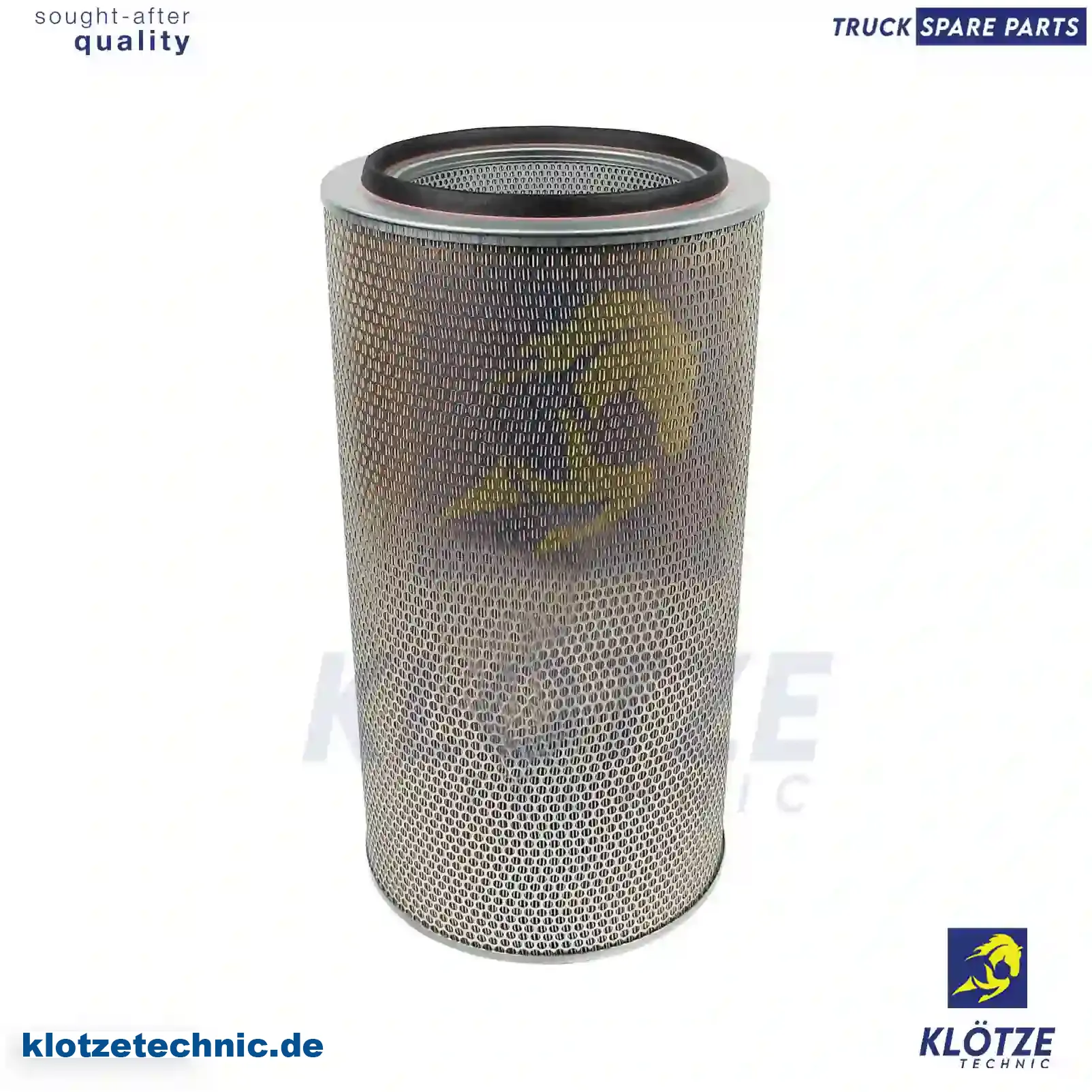 Air filter, 0000773670, 0000773671, 0000773672, 06296777, 43264800, 5098850, 04193518, 12189925, 16026336, AZ61133, 16026336, 571830308, 7368216, 81083040061, 81084016082, 8690940003, 12189925, 89835747 || Klötze Technic Automotive Air Brake Systems