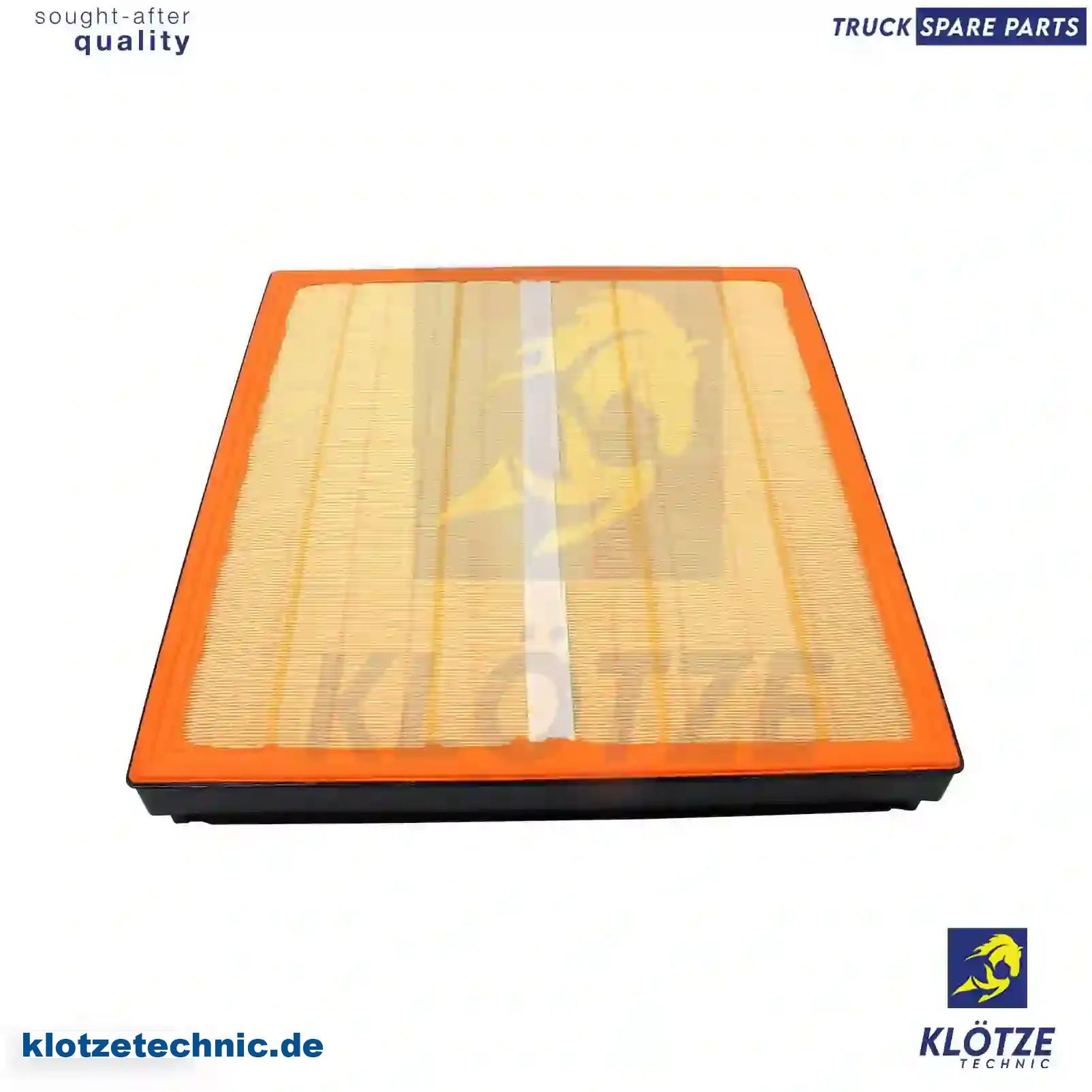 Air filter, flame retardant, old version, 0030949004, 0040941104, 0040948704, 7424991295, || Klötze Technic Automotive Air Brake Systems