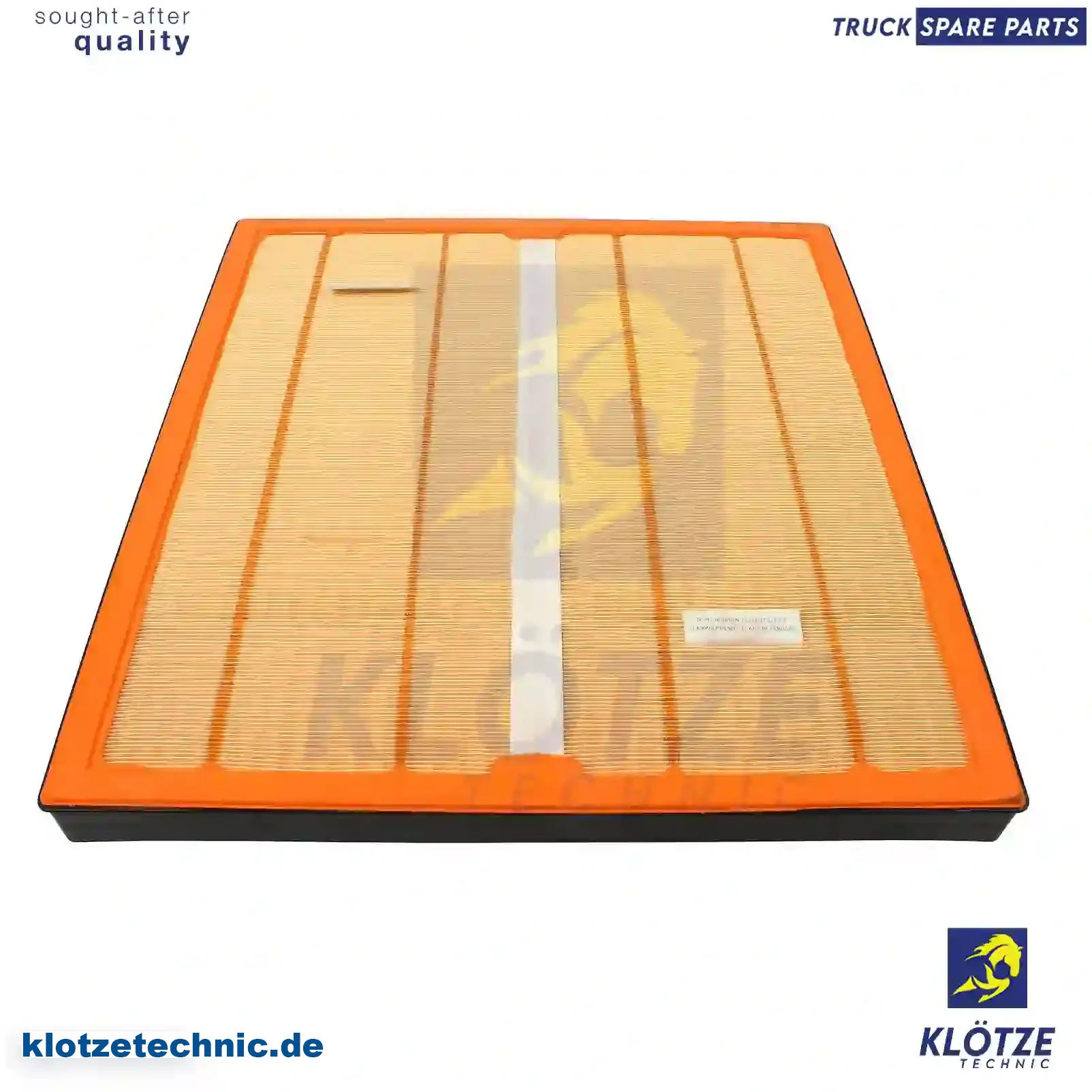 Air filter, flame retardant, new version, 0040946604, , , , || Klötze Technic Automotive Air Brake Systems