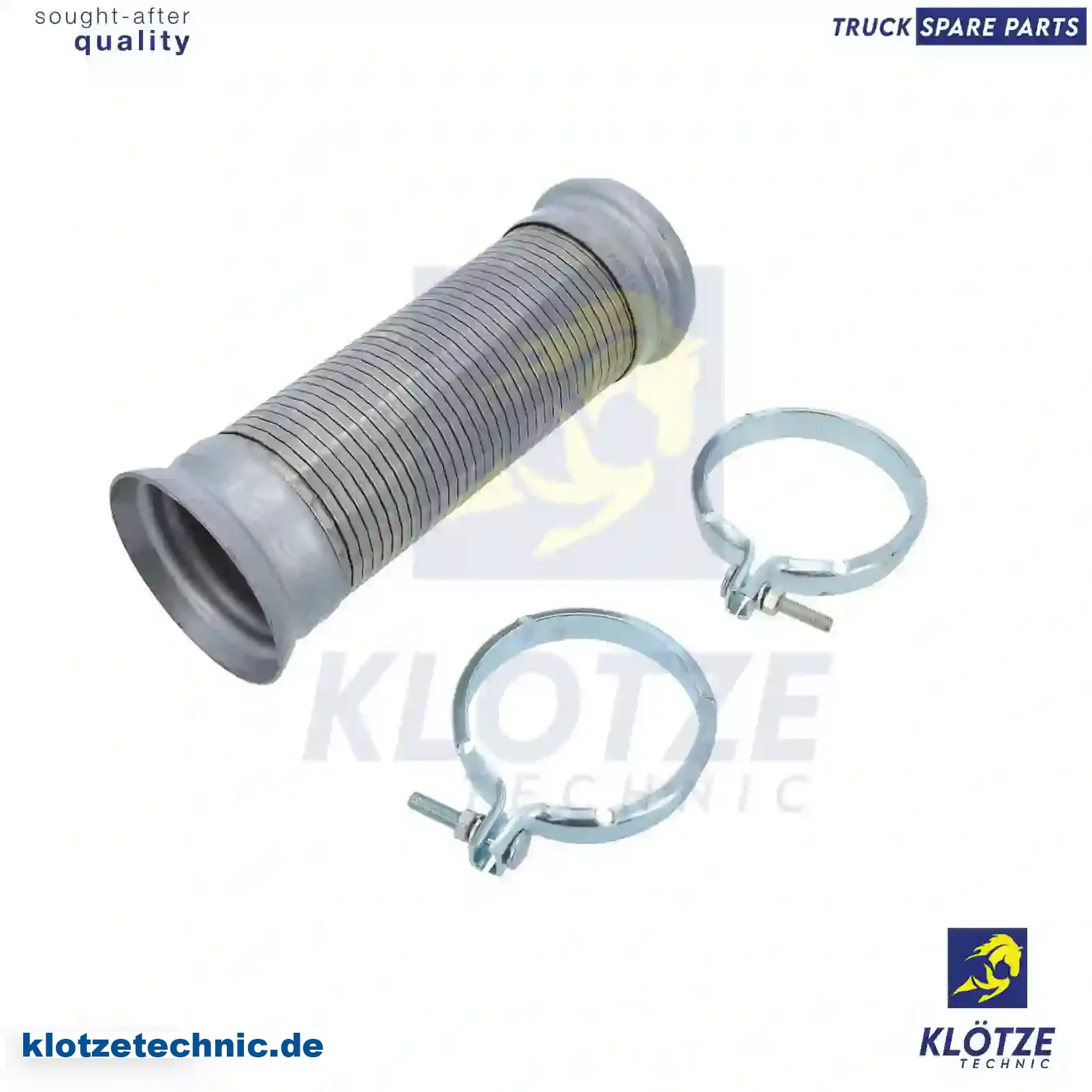 Flexible pipe, with clamps, 6204900465S1 || Klötze Technic Automotive Air Brake Systems