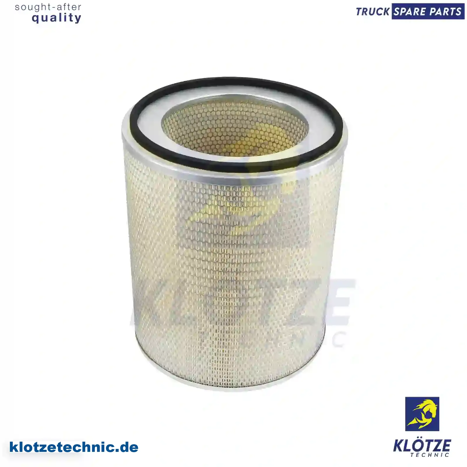 Air filter, 6886463, BBU7951, Y05805510, 5011339, R5386, CH12283, 1542743, 15427438, 1544298, 1660619, 16606191, 16606196, 475386, 4753869, 475388, 6886463 || Klötze Technic Automotive Air Brake Systems