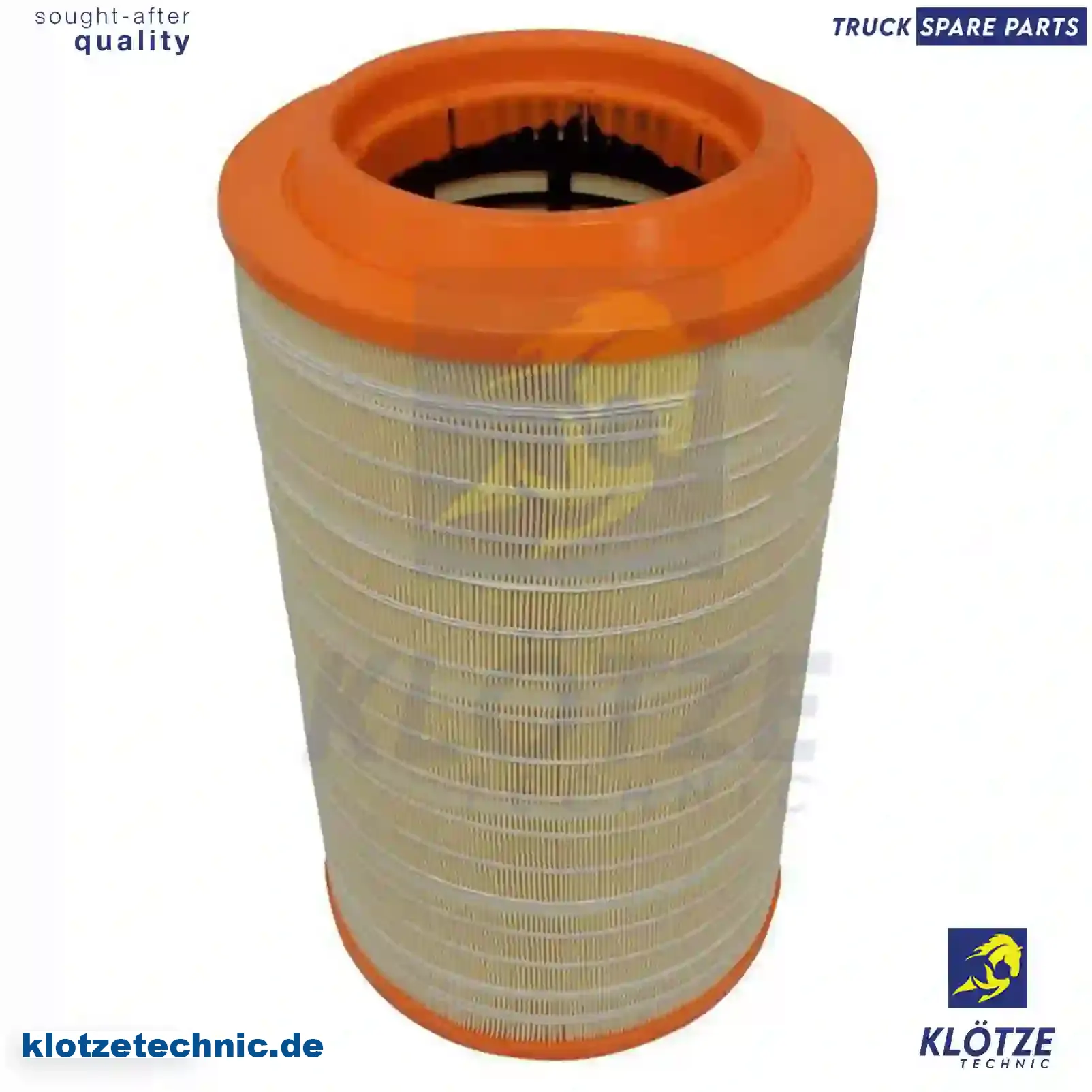 Air filter, flame retardant, 1638006, 1726060, 1789291, ZG00882-0008 || Klötze Technic Automotive Air Brake Systems