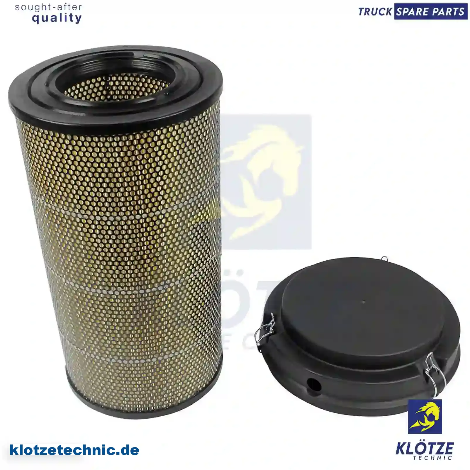 Air filter, with cover, 1534331, 1854407, 1931681G, 1931685, ZG00907-0008 || Klötze Technic Automotive Air Brake Systems