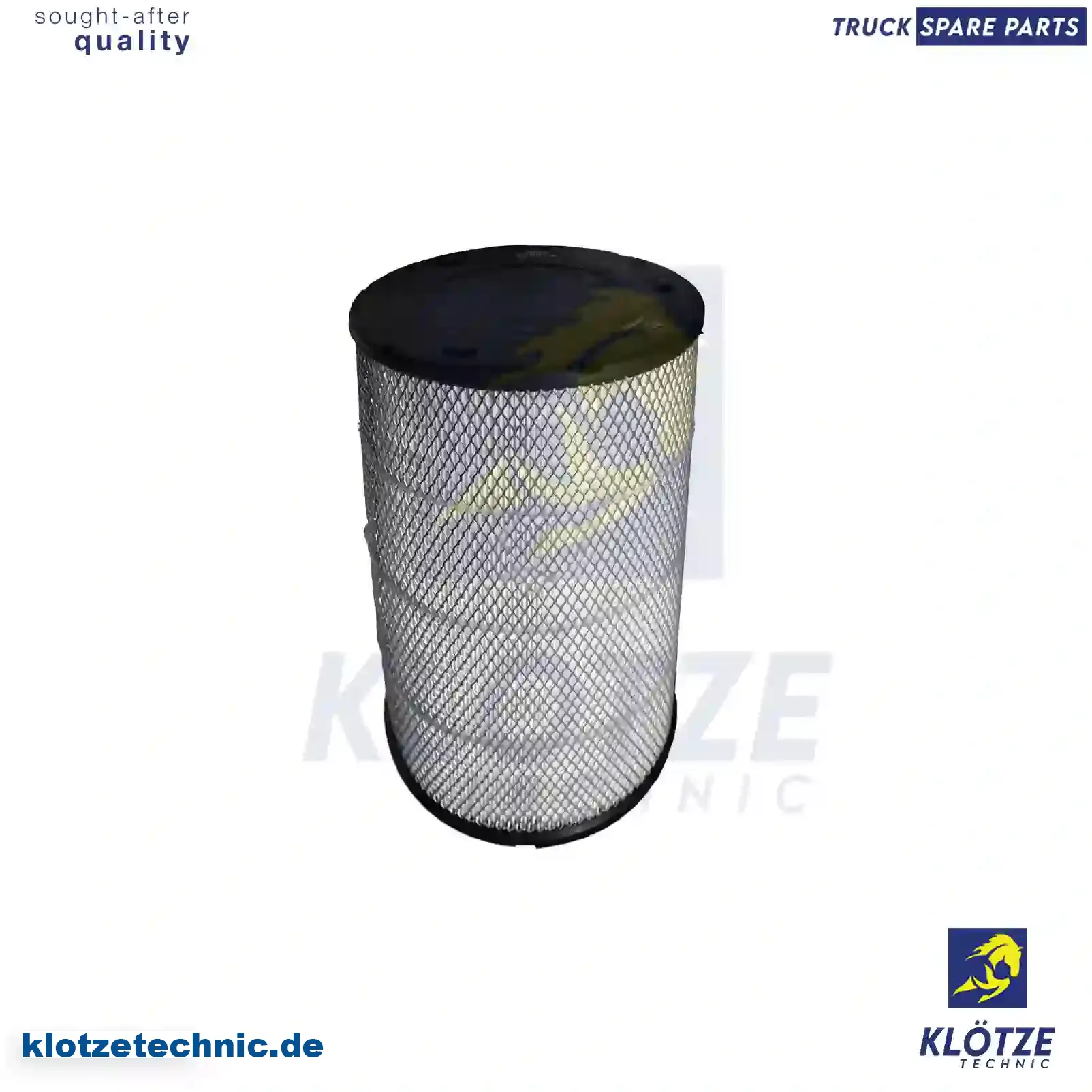 Air filter, 1500322, Y05788105, 81083040083, 81083040094, 81083040097, 91083040083, 81083040097, 5021107522, ZG00827-0008 || Klötze Technic Automotive Air Brake Systems