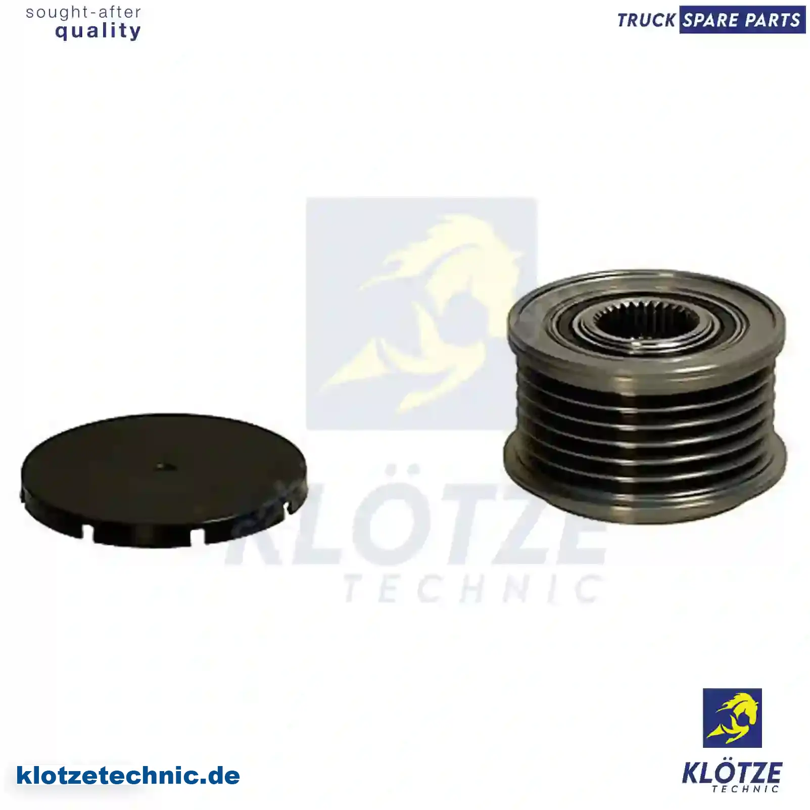 Pulley, alternator, 353141, 5314, 0121549802, 0131540002, 0131545902, 0131549002, 0141540702, 6461500260, 6461500360, 6481550015 || Klötze Technic Automotive Air Brake Systems