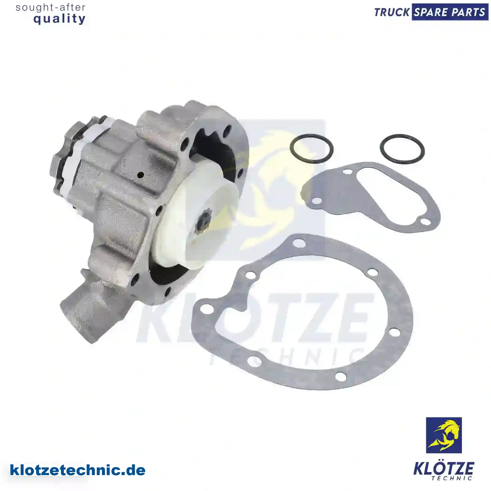 Water pump, without connection tube, 3642000101, 3642000901, 3642002001, 364200200180 || Klötze Technic Automotive Air Brake Systems