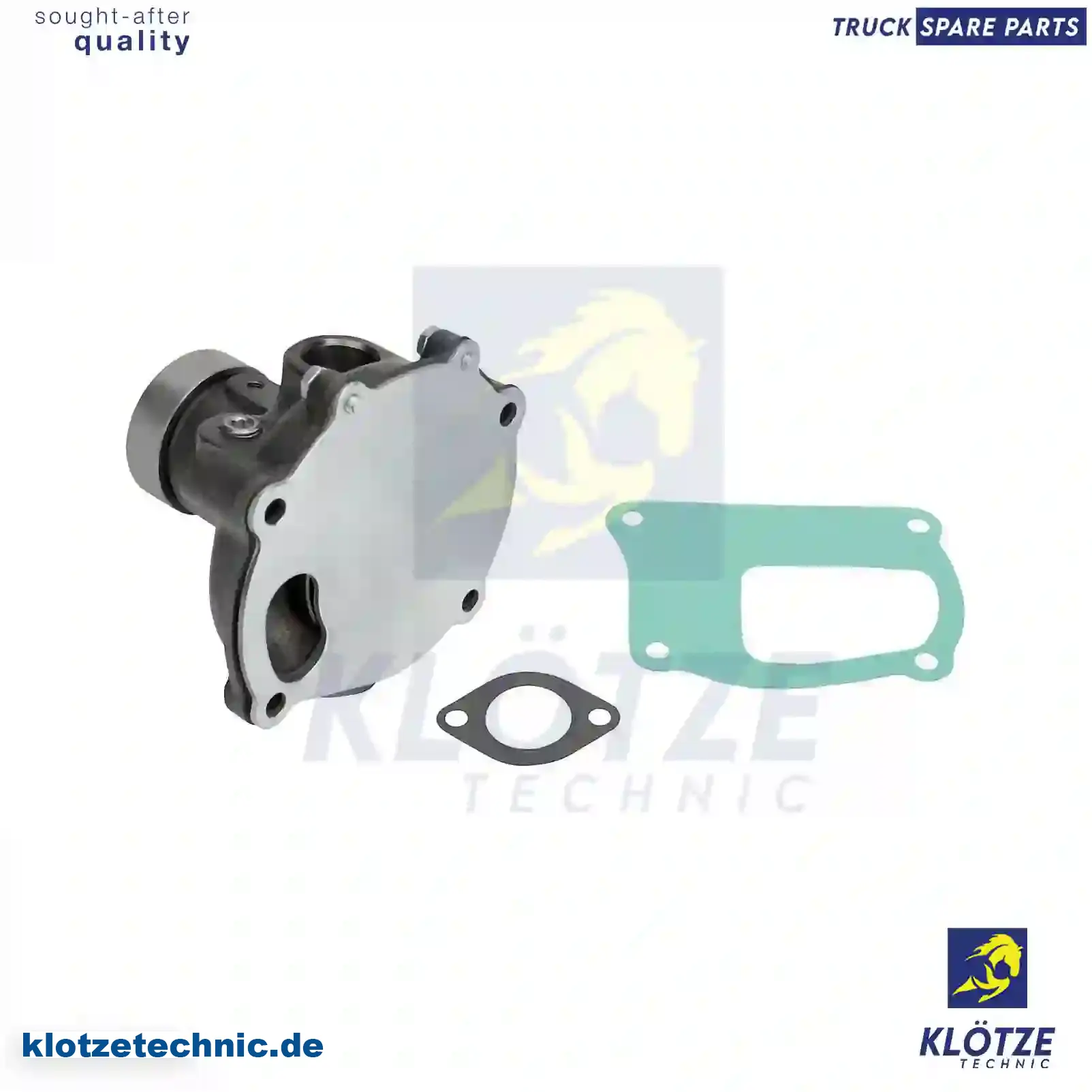 Water pump, 01930196, 01930445, 01940105, 98465322, 04784454, 04813371, 504290853, 98465322, 98497117, 98497118, 01930196, 01930445, 01940105, 98465322, 98465322, 98465325, 98497118, 98465322, 98465325, 98497118 || Klötze Technic Automotive Air Brake Systems