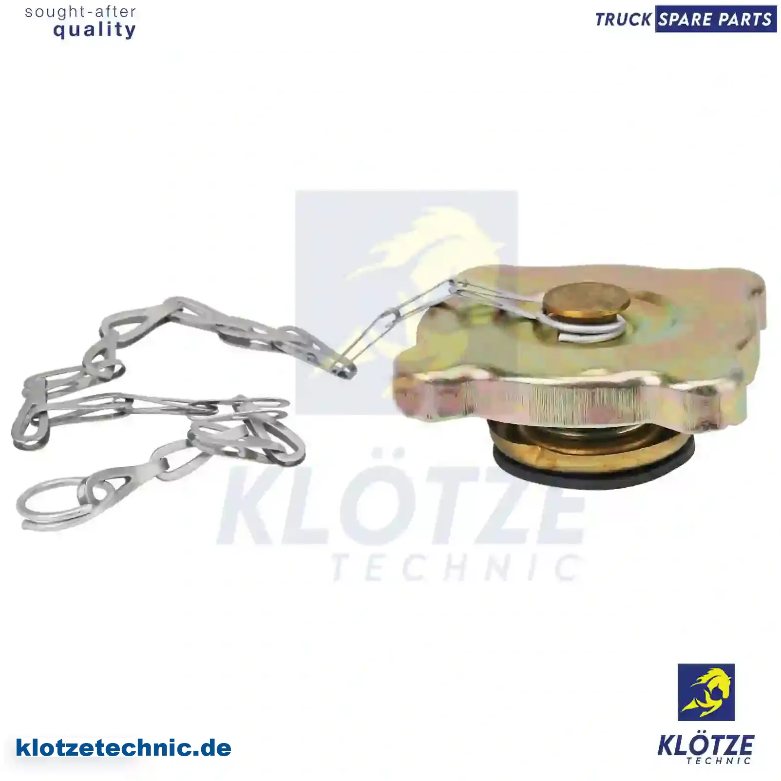 Radiator cap, with chain, 81061100027, 0005013115, 0005013215, 0005013715, 0005014215, 0005014615, 0005015315, 0005017115, 0005017215, 0005017315, 20276205, ZG40266-0008 || Klötze Technic Automotive Air Brake Systems