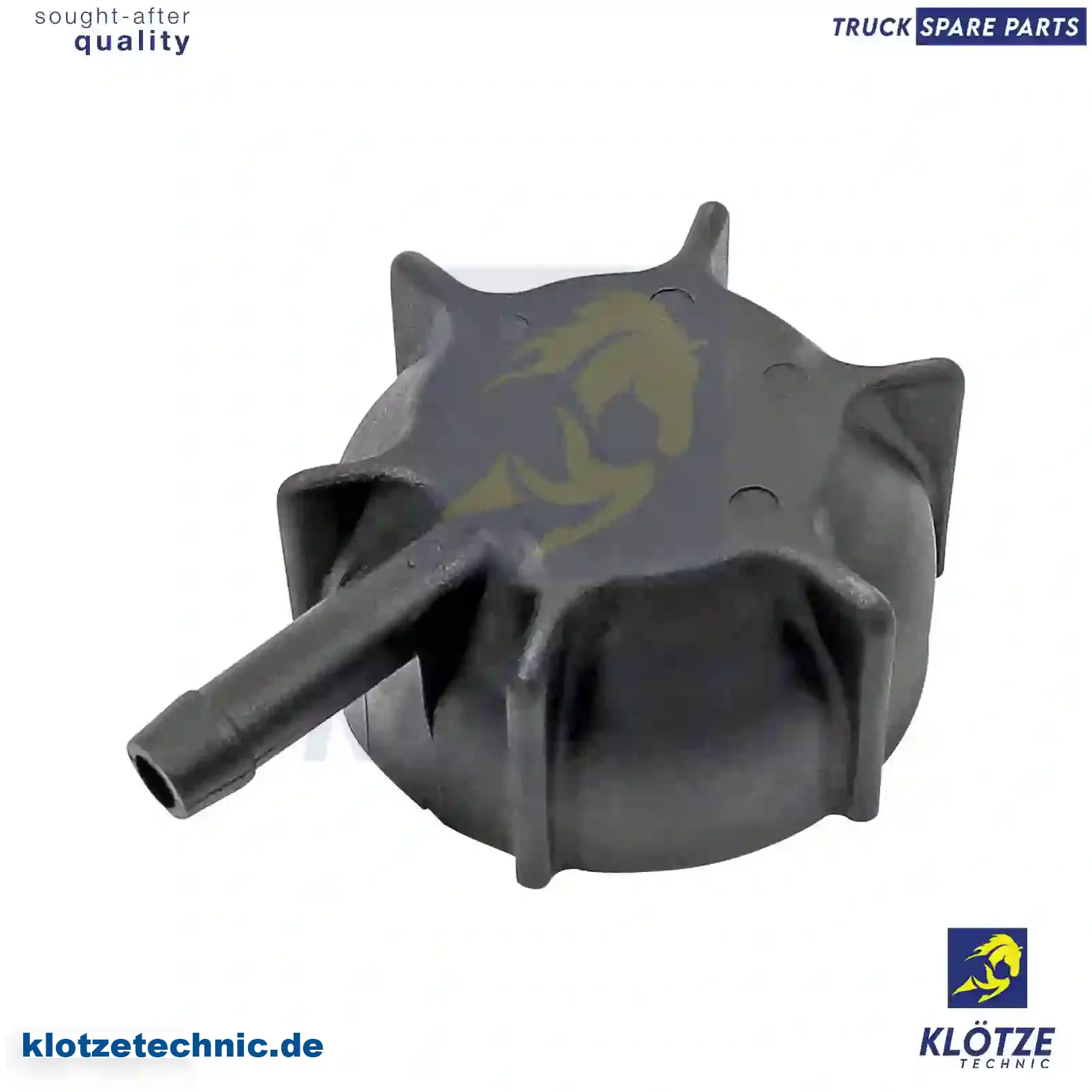 Cap, expansion tank, 0295662, 1307627, 295662, 81061110019, 81061110020, ZG02528-0008 || Klötze Technic Spare Part | Engine, Accelerator Pedal, Camshaft, Connecting Rod, Crankcase, Crankshaft, Cylinder Head, Engine Suspension Mountings, Exhaust Manifold, Exhaust Gas Recirculation, Filter Kits, Flywheel Housing, General Overhaul Kits, Engine, Intake Manifold, Oil Cleaner, Oil Cooler, Oil Filter, Oil Pump, Oil Sump, Piston & Liner, Sensor & Switch, Timing Case, Turbocharger, Cooling System, Belt Tensioner, Coolant Filter, Coolant Pipe, Corrosion Prevention Agent, Drive, Expansion Tank, Fan, Intercooler, Monitors & Gauges, Radiator, Thermostat, V-Belt / Timing belt, Water Pump, Fuel System, Electronical Injector Unit, Feed Pump, Fuel Filter, cpl., Fuel Gauge Sender, Fuel Line, Fuel Pump, Fuel Tank, Injection Line Kit, Injection Pump, Exhaust System, Clutch & Pedal, Gearbox, Propeller Shaft, Axles, Brake System, Hubs & Wheels, Suspension, Leaf Spring, Universal Parts / Accessories, Steering, Electrical System, Cabin