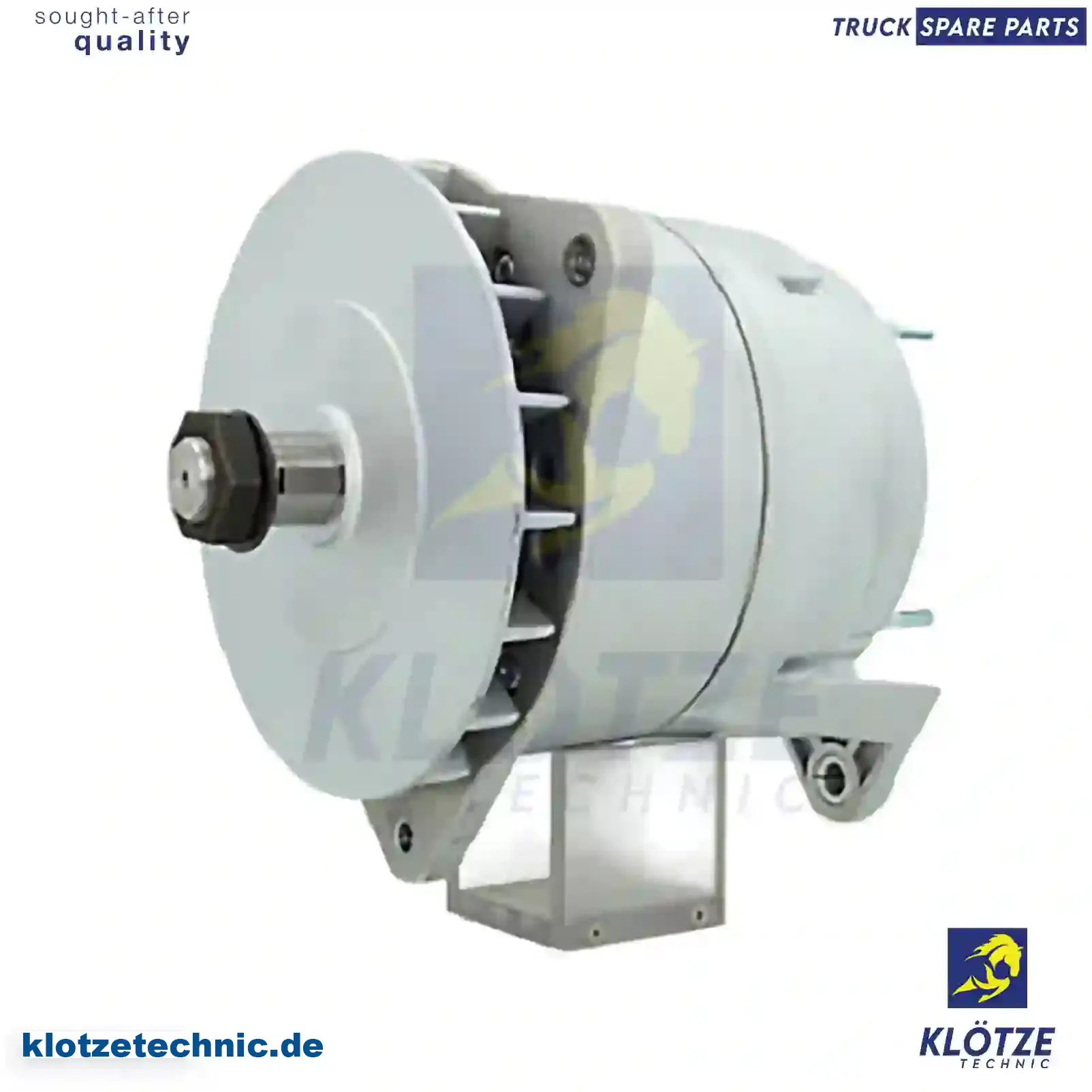 Alternator 1232608, 1248660, 1296175, 1354776, 500332014, 500332014, 5003320144, 629003203, 36261016002, 36261016004, 51261016085, 51261017258, 51261019258, 81261016046, 81261016050, 81261016058, 81261016064, 81261016072, 81261016079, 81261016081, 8126101, 1232608, 1248660, 1296175, 1354776, 500332014, 500332014, 5003320144, 629003203, 36261016002, 36261016004, 51261016085, 51261017258, 51261019258, 81261016046, 81261016050, 81261016058, 81261016064, 81261016072, 81261016079, 81261016081, 81261016084, 81261016085, 81261016086, 81261019046, 81261019081, 81261019084, 81261019085, 81261019086, 0091545402, 0111549602, 011080819, 011128653, 011157979, 7421355000, 0120689575Y, 10457917, 104579171, 11080819, 636302980, 1698182, 3033180 || Klötze Technic Spare Part | Engine, Accelerator Pedal, Camshaft, Connecting Rod, Crankcase, Crankshaft, Cylinder Head, Engine Suspension Mountings, Exhaust Manifold, Exhaust Gas Recirculation, Filter Kits, Flywheel Housing, General Overhaul Kits, Engine, Intake Manifold, Oil Cleaner, Oil Cooler, Oil Filter, Oil Pump, Oil Sump, Piston & Liner, Sensor & Switch, Timing Case, Turbocharger, Cooling System, Belt Tensioner, Coolant Filter, Coolant Pipe, Corrosion Prevention Agent, Drive, Expansion Tank, Fan, Intercooler, Monitors & Gauges, Radiator, Thermostat, V-Belt / Timing belt, Water Pump, Fuel System, Electronical Injector Unit, Feed Pump, Fuel Filter, cpl., Fuel Gauge Sender,  Fuel Line, Fuel Pump, Fuel Tank, Injection Line Kit, Injection Pump, Exhaust System, Clutch & Pedal, Gearbox, Propeller Shaft, Axles, Brake System, Hubs & Wheels, Suspension, Leaf Spring, Universal Parts / Accessories, Steering, Electrical System, Cabin