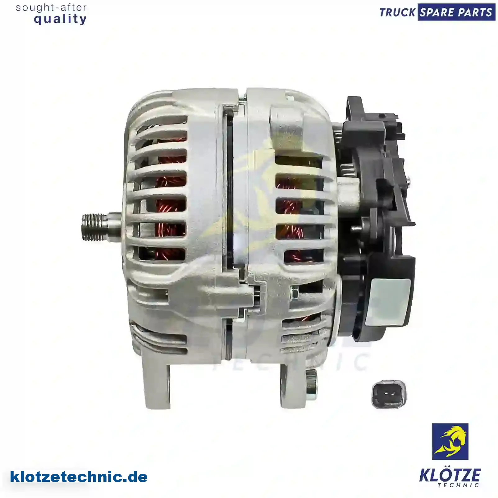 Alternator, without pulley 93161735, 93169474, 93189013, 93198275, 2310000Q0H, 23100-00Q0H, 23100-00Q2E, 1204192, 4416689, 4431340, 4434149, 7711135520, 8200251006, 8200404459, 8200660022, 93161735, 93169474, 93189013, 93198275, 2310000Q0H, 23100-00Q0H, 23100-00Q2E, 1204192, 4416689, 4431340, 4434149, 7711135520, 8200251006, 8200404459, 8200660022 || Klötze Technic Spare Part | Engine, Accelerator Pedal, Camshaft, Connecting Rod, Crankcase, Crankshaft, Cylinder Head, Engine Suspension Mountings, Exhaust Manifold, Exhaust Gas Recirculation, Filter Kits, Flywheel Housing, General Overhaul Kits, Engine, Intake Manifold, Oil Cleaner, Oil Cooler, Oil Filter, Oil Pump, Oil Sump, Piston & Liner, Sensor & Switch, Timing Case, Turbocharger, Cooling System, Belt Tensioner, Coolant Filter, Coolant Pipe, Corrosion Prevention Agent, Drive, Expansion Tank, Fan, Intercooler, Monitors & Gauges, Radiator, Thermostat, V-Belt / Timing belt, Water Pump, Fuel System, Electronical Injector Unit, Feed Pump, Fuel Filter, cpl., Fuel Gauge Sender,  Fuel Line, Fuel Pump, Fuel Tank, Injection Line Kit, Injection Pump, Exhaust System, Clutch & Pedal, Gearbox, Propeller Shaft, Axles, Brake System, Hubs & Wheels, Suspension, Leaf Spring, Universal Parts / Accessories, Steering, Electrical System, Cabin