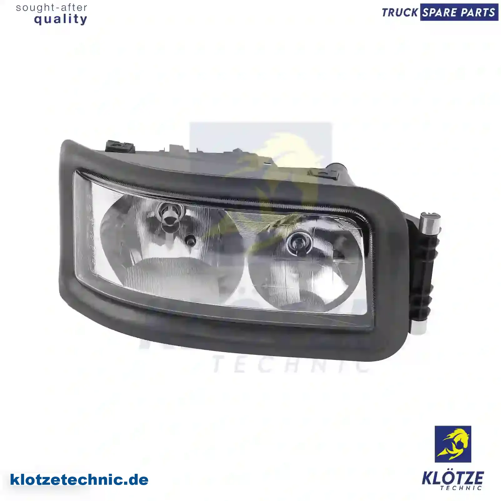 Headlamp, right, 81251016434, 81251016454, 81251016462, 81251016591 || Klötze Technic Spare Part | Engine, Accelerator Pedal, Camshaft, Connecting Rod, Crankcase, Crankshaft, Cylinder Head, Engine Suspension Mountings, Exhaust Manifold, Exhaust Gas Recirculation, Filter Kits, Flywheel Housing, General Overhaul Kits, Engine, Intake Manifold, Oil Cleaner, Oil Cooler, Oil Filter, Oil Pump, Oil Sump, Piston & Liner, Sensor & Switch, Timing Case, Turbocharger, Cooling System, Belt Tensioner, Coolant Filter, Coolant Pipe, Corrosion Prevention Agent, Drive, Expansion Tank, Fan, Intercooler, Monitors & Gauges, Radiator, Thermostat, V-Belt / Timing belt, Water Pump, Fuel System, Electronical Injector Unit, Feed Pump, Fuel Filter, cpl., Fuel Gauge Sender, Fuel Line, Fuel Pump, Fuel Tank, Injection Line Kit, Injection Pump, Exhaust System, Clutch & Pedal, Gearbox, Propeller Shaft, Axles, Brake System, Hubs & Wheels, Suspension, Leaf Spring, Universal Parts / Accessories, Steering, Electrical System, Cabin