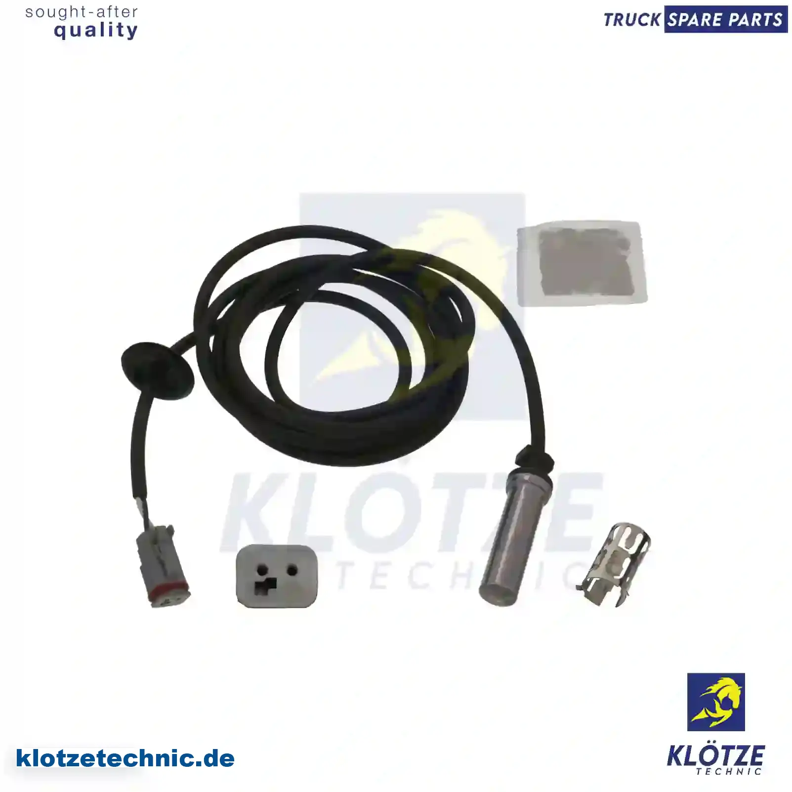 ABS sensor, type A, 7420528653, 20528653, 20528657, 20528660, 21247147, ZG50925-0008 || Klötze Technic Spare Part | Engine, Accelerator Pedal, Camshaft, Connecting Rod, Crankcase, Crankshaft, Cylinder Head, Engine Suspension Mountings, Exhaust Manifold, Exhaust Gas Recirculation, Filter Kits, Flywheel Housing, General Overhaul Kits, Engine, Intake Manifold, Oil Cleaner, Oil Cooler, Oil Filter, Oil Pump, Oil Sump, Piston & Liner, Sensor & Switch, Timing Case, Turbocharger, Cooling System, Belt Tensioner, Coolant Filter, Coolant Pipe, Corrosion Prevention Agent, Drive, Expansion Tank, Fan, Intercooler, Monitors & Gauges, Radiator, Thermostat, V-Belt / Timing belt, Water Pump, Fuel System, Electronical Injector Unit, Feed Pump, Fuel Filter, cpl., Fuel Gauge Sender,  Fuel Line, Fuel Pump, Fuel Tank, Injection Line Kit, Injection Pump, Exhaust System, Clutch & Pedal, Gearbox, Propeller Shaft, Axles, Brake System, Hubs & Wheels, Suspension, Leaf Spring, Universal Parts / Accessories, Steering, Electrical System, Cabin