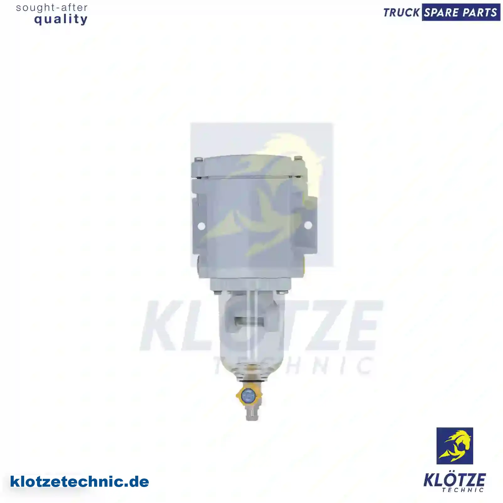 Fuel filter, water separator, unheated, 81125016028, 81125016044, 85125016000 || Klötze Technic Spare Part | Engine, Accelerator Pedal, Camshaft, Connecting Rod, Crankcase, Crankshaft, Cylinder Head, Engine Suspension Mountings, Exhaust Manifold, Exhaust Gas Recirculation, Filter Kits, Flywheel Housing, General Overhaul Kits, Engine, Intake Manifold, Oil Cleaner, Oil Cooler, Oil Filter, Oil Pump, Oil Sump, Piston & Liner, Sensor & Switch, Timing Case, Turbocharger, Cooling System, Belt Tensioner, Coolant Filter, Coolant Pipe, Corrosion Prevention Agent, Drive, Expansion Tank, Fan, Intercooler, Monitors & Gauges, Radiator, Thermostat, V-Belt / Timing belt, Water Pump, Fuel System, Electronical Injector Unit, Feed Pump, Fuel Filter, cpl., Fuel Gauge Sender,  Fuel Line, Fuel Pump, Fuel Tank, Injection Line Kit, Injection Pump, Exhaust System, Clutch & Pedal, Gearbox, Propeller Shaft, Axles, Brake System, Hubs & Wheels, Suspension, Leaf Spring, Universal Parts / Accessories, Steering, Electrical System, Cabin
