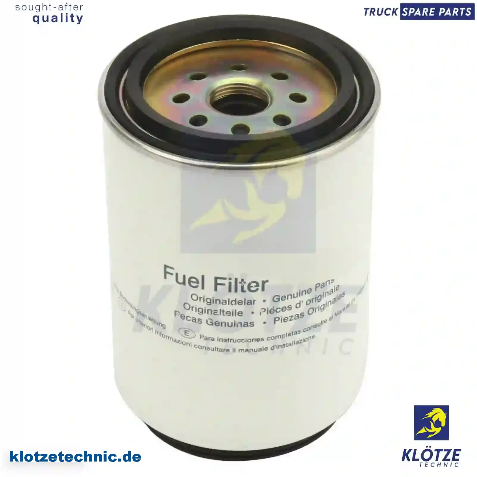 Fuel filter, water separator, 0007733140, 0007962130, MX512033, 23514654, 23390E0010, 23390E0011, 2339E015, 234011331, 234011440A, 234011441A, 234011630, S234011441, S23411700, 07146717, 211200010, 10044302, 10326961, 11110348, 20450423, 3989632, ZG10154-0008 || Klötze Technic Spare Part | Engine, Accelerator Pedal, Camshaft, Connecting Rod, Crankcase, Crankshaft, Cylinder Head, Engine Suspension Mountings, Exhaust Manifold, Exhaust Gas Recirculation, Filter Kits, Flywheel Housing, General Overhaul Kits, Engine, Intake Manifold, Oil Cleaner, Oil Cooler, Oil Filter, Oil Pump, Oil Sump, Piston & Liner, Sensor & Switch, Timing Case, Turbocharger, Cooling System, Belt Tensioner, Coolant Filter, Coolant Pipe, Corrosion Prevention Agent, Drive, Expansion Tank, Fan, Intercooler, Monitors & Gauges, Radiator, Thermostat, V-Belt / Timing belt, Water Pump, Fuel System, Electronical Injector Unit, Feed Pump, Fuel Filter, cpl., Fuel Gauge Sender,  Fuel Line, Fuel Pump, Fuel Tank, Injection Line Kit, Injection Pump, Exhaust System, Clutch & Pedal, Gearbox, Propeller Shaft, Axles, Brake System, Hubs & Wheels, Suspension, Leaf Spring, Universal Parts / Accessories, Steering, Electrical System, Cabin