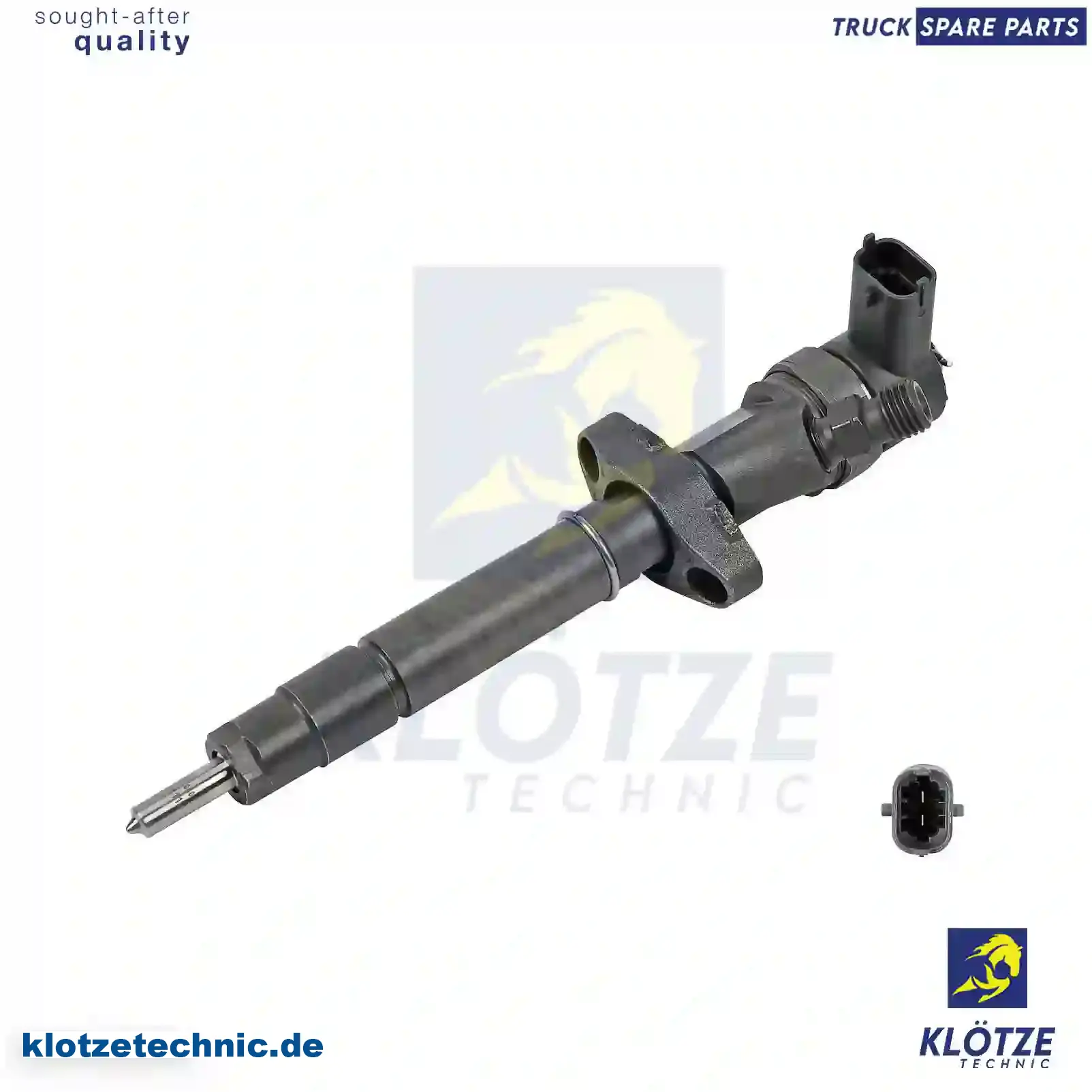 Injection valve, reman. / without old core, 93190330, 4417362, 7701473630, 8200112289, 8200549058, 8200936740, 8201043625, 8201408758 || Klötze Technic Spare Part | Engine, Accelerator Pedal, Camshaft, Connecting Rod, Crankcase, Crankshaft, Cylinder Head, Engine Suspension Mountings, Exhaust Manifold, Exhaust Gas Recirculation, Filter Kits, Flywheel Housing, General Overhaul Kits, Engine, Intake Manifold, Oil Cleaner, Oil Cooler, Oil Filter, Oil Pump, Oil Sump, Piston & Liner, Sensor & Switch, Timing Case, Turbocharger, Cooling System, Belt Tensioner, Coolant Filter, Coolant Pipe, Corrosion Prevention Agent, Drive, Expansion Tank, Fan, Intercooler, Monitors & Gauges, Radiator, Thermostat, V-Belt / Timing belt, Water Pump, Fuel System, Electronical Injector Unit, Feed Pump, Fuel Filter, cpl., Fuel Gauge Sender,  Fuel Line, Fuel Pump, Fuel Tank, Injection Line Kit, Injection Pump, Exhaust System, Clutch & Pedal, Gearbox, Propeller Shaft, Axles, Brake System, Hubs & Wheels, Suspension, Leaf Spring, Universal Parts / Accessories, Steering, Electrical System, Cabin