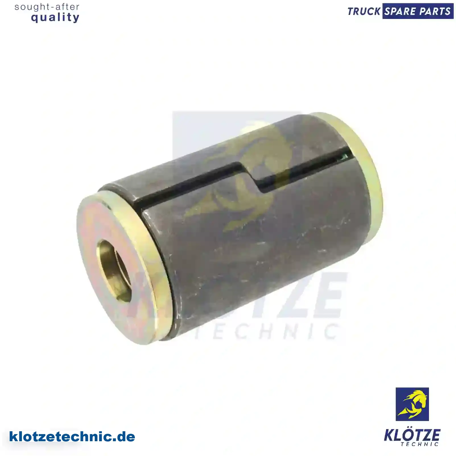 Spring bushing, 1368283, ZG41722-0008, || Klötze Technic Spare Part | Engine, Accelerator Pedal, Camshaft, Connecting Rod, Crankcase, Crankshaft, Cylinder Head, Engine Suspension Mountings, Exhaust Manifold, Exhaust Gas Recirculation, Filter Kits, Flywheel Housing, General Overhaul Kits, Engine, Intake Manifold, Oil Cleaner, Oil Cooler, Oil Filter, Oil Pump, Oil Sump, Piston & Liner, Sensor & Switch, Timing Case, Turbocharger, Cooling System, Belt Tensioner, Coolant Filter, Coolant Pipe, Corrosion Prevention Agent, Drive, Expansion Tank, Fan, Intercooler, Monitors & Gauges, Radiator, Thermostat, V-Belt / Timing belt, Water Pump, Fuel System, Electronical Injector Unit, Feed Pump, Fuel Filter, cpl., Fuel Gauge Sender, Fuel Line, Fuel Pump, Fuel Tank, Injection Line Kit, Injection Pump, Exhaust System, Clutch & Pedal, Gearbox, Propeller Shaft, Axles, Brake System, Hubs & Wheels, Suspension, Leaf Spring, Universal Parts / Accessories, Steering, Electrical System, Cabin