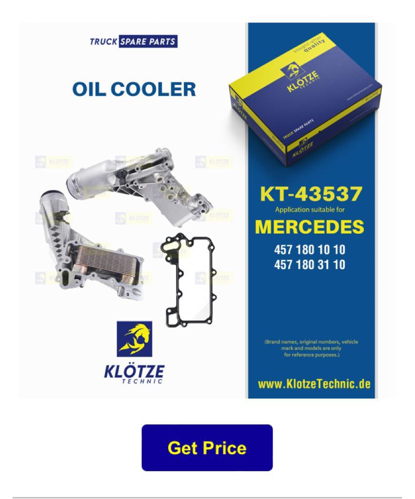 OIL COOLER, 457 180 10 10, 457 180 31 10, 4571801010, 4571803110 || Klötze Technic Automotive Air Brake Systems